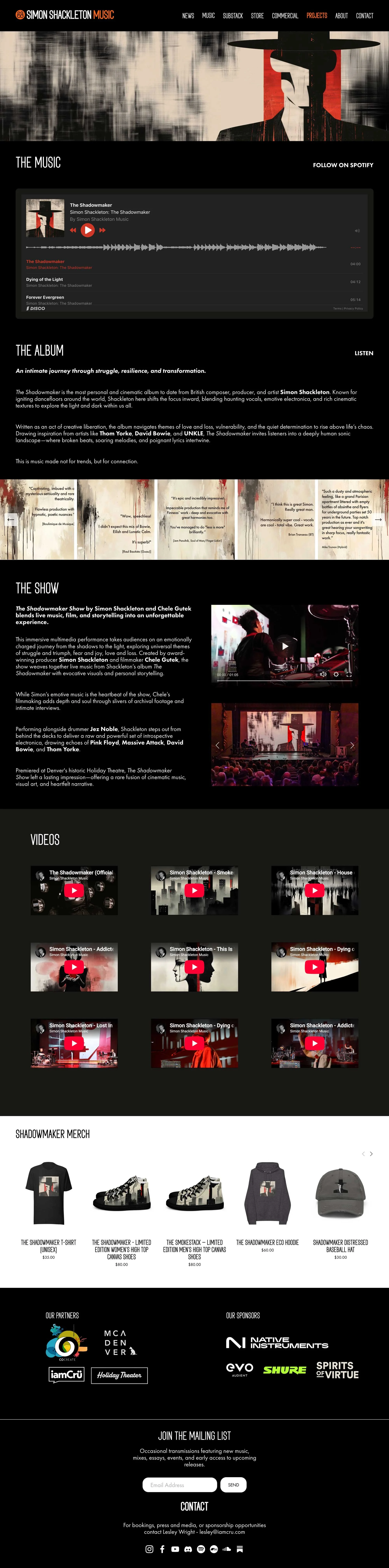 Musician website show page