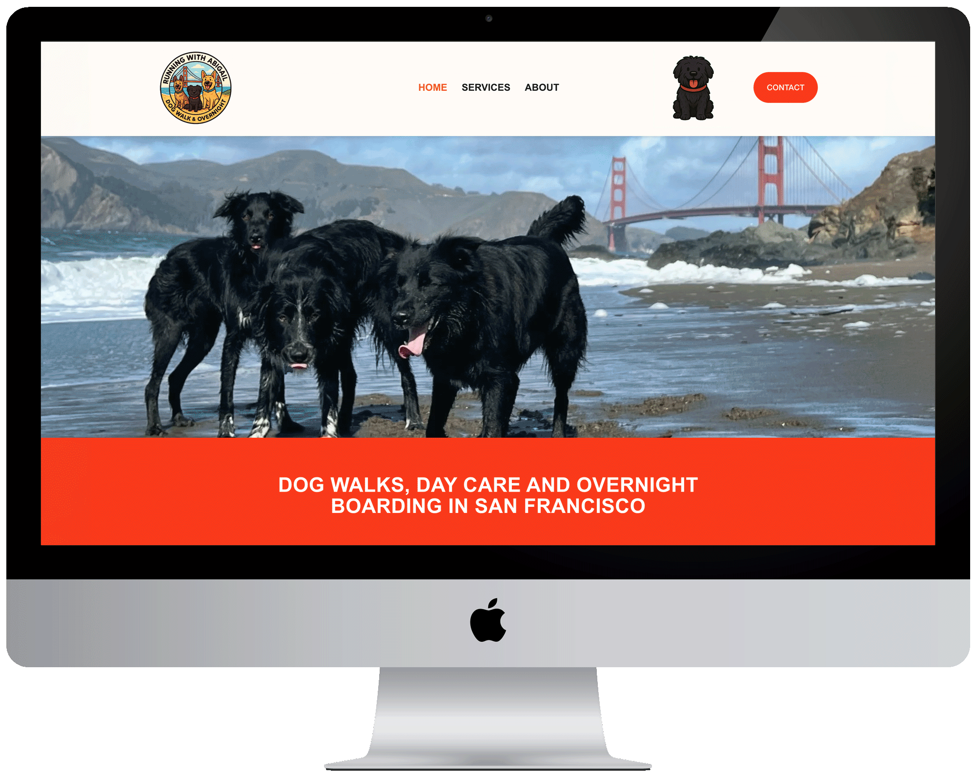 Running With Abigail San Francisco based dog walker website home page