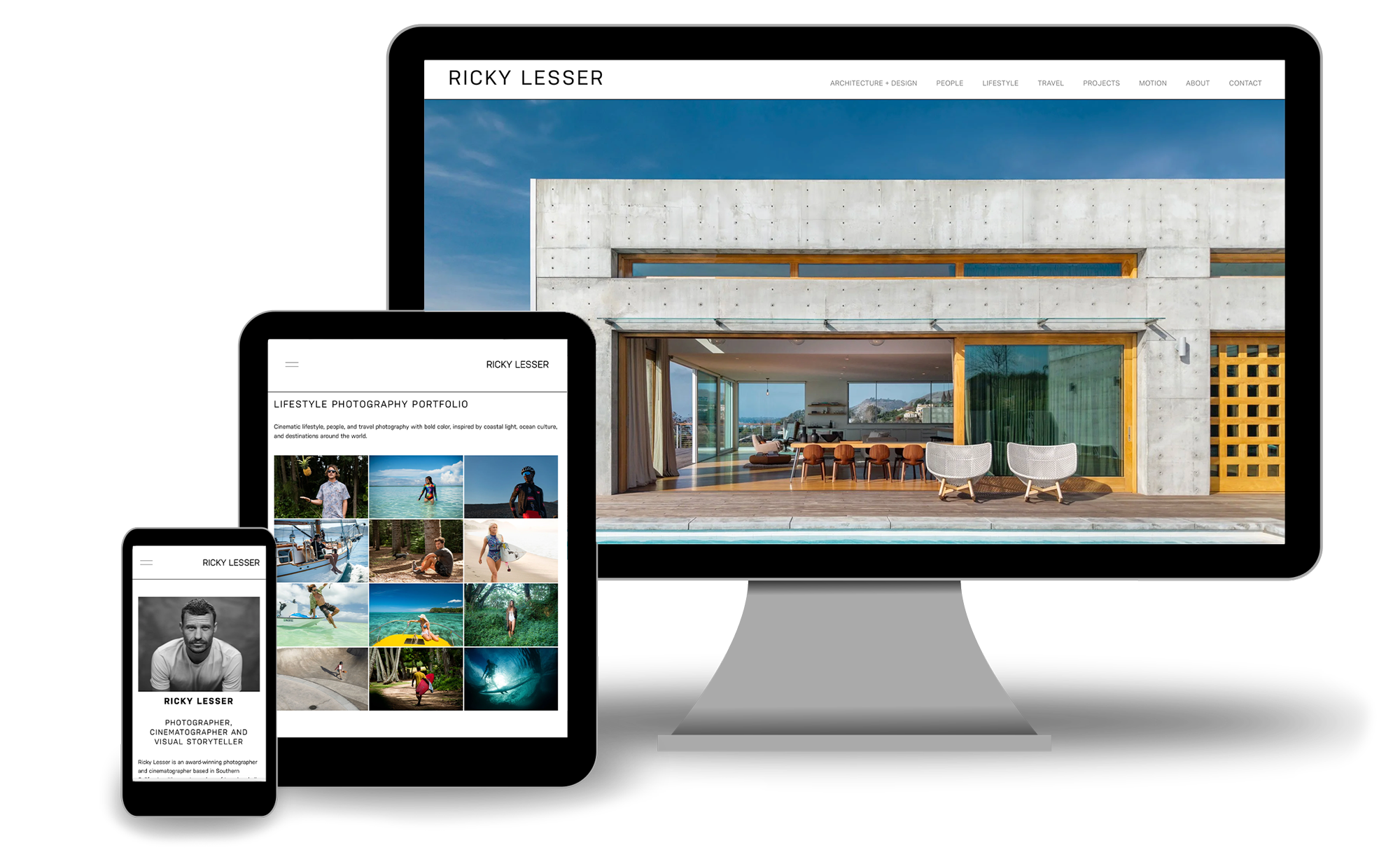 Ricky Lesser photographer website preview