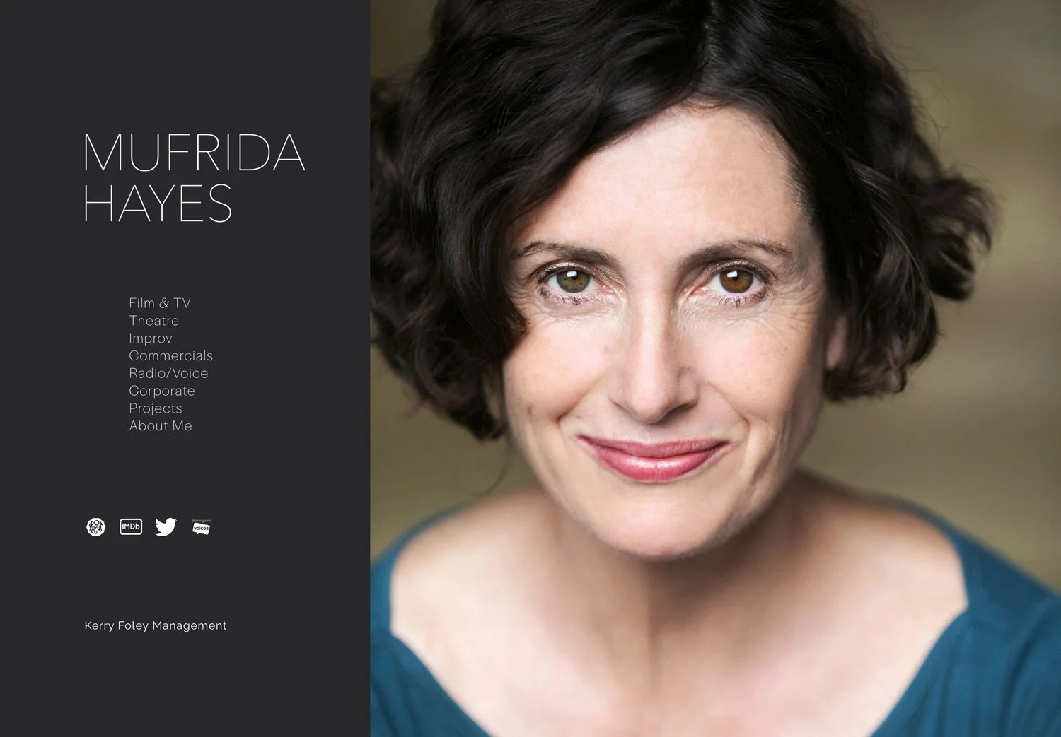 Actor website home page