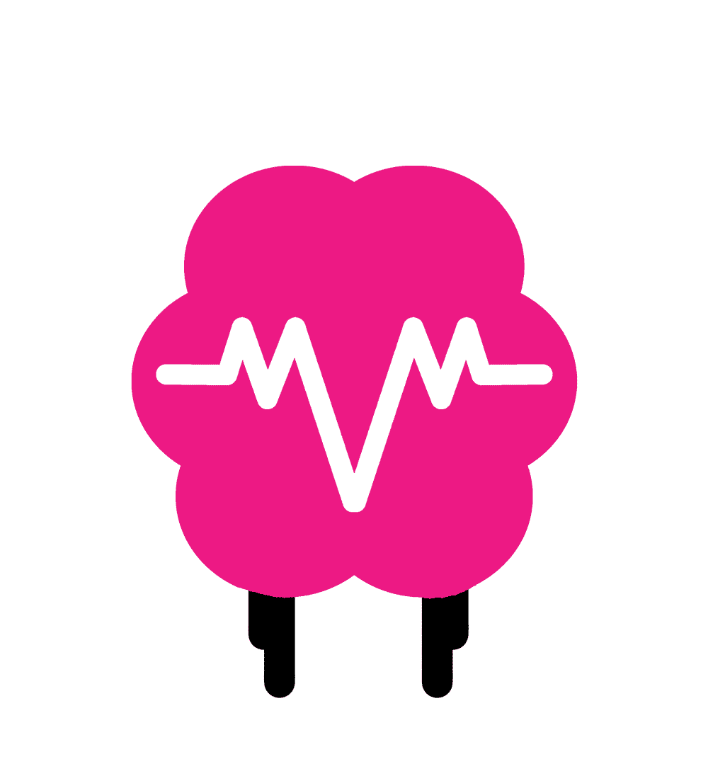 Scene & Herd logo pink sheep jumping