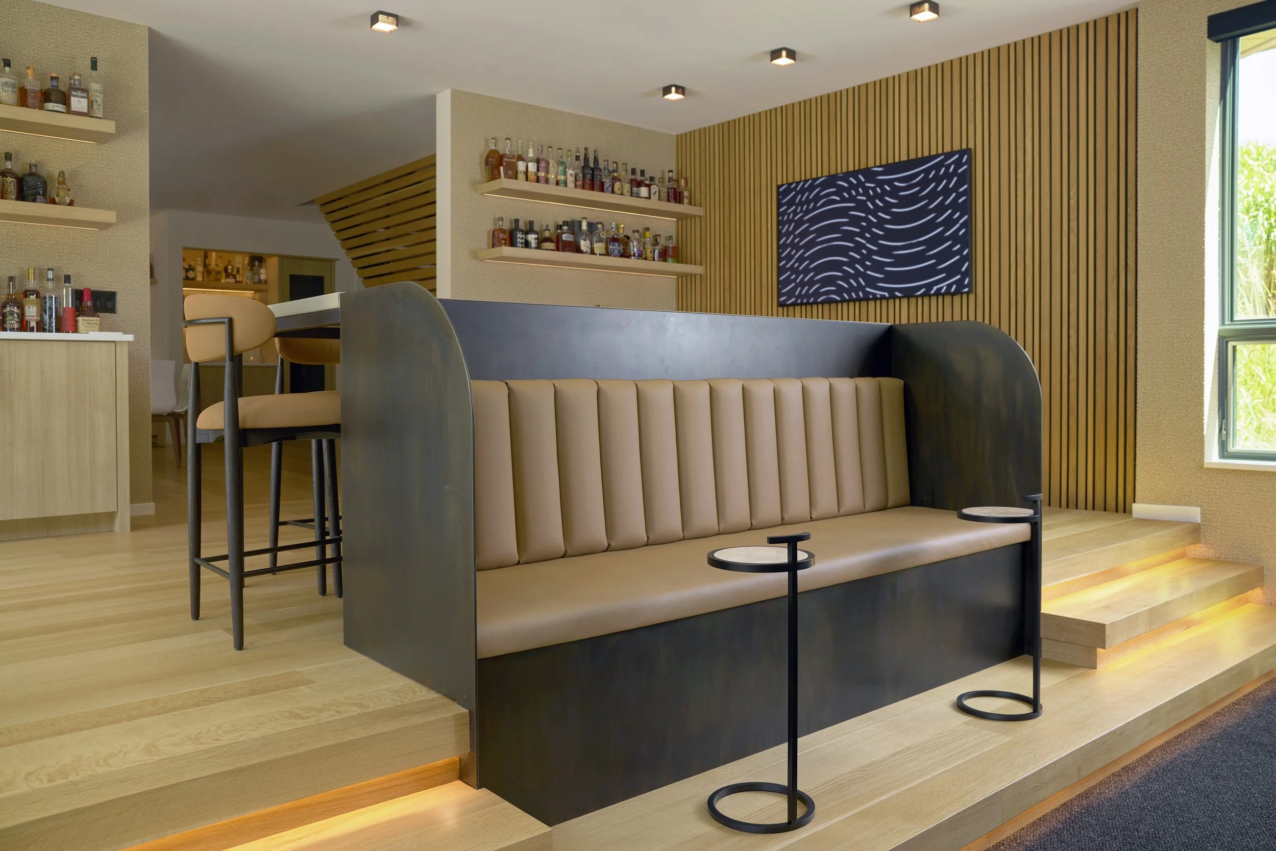 golf simulator addition lounge area