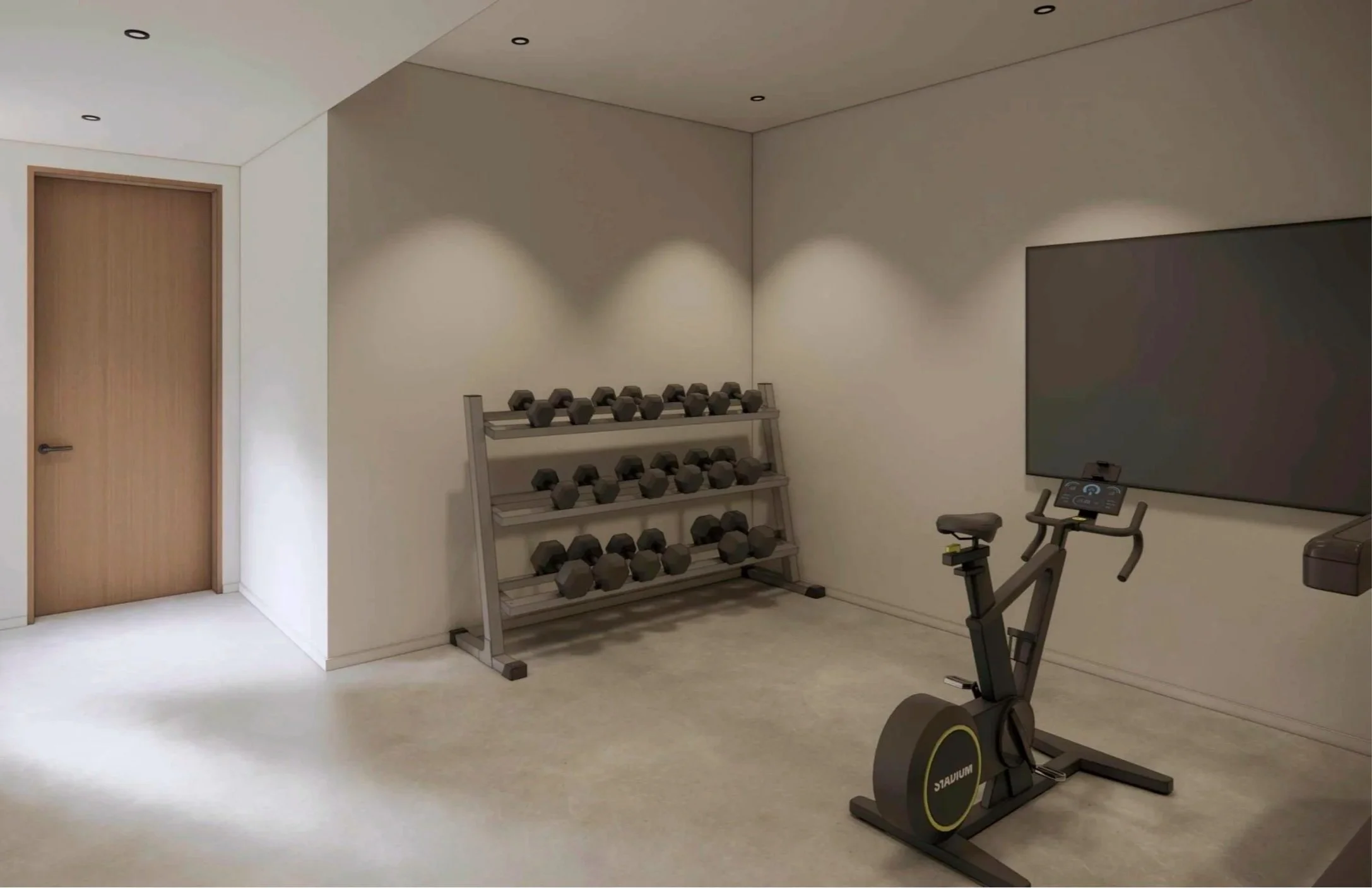 Rendering: Interior, gym