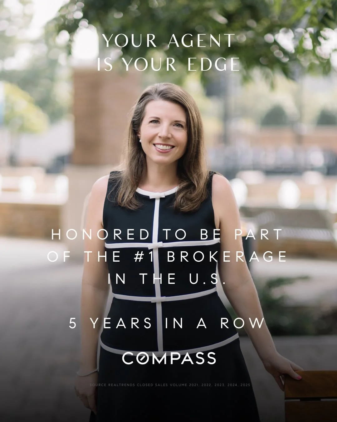 Exciting news! 🥂

Compass has been named the #1 Brokerage in the United States by RealTrends for the 5th year in a row!!!

This brokerage and all of the employees and agents continue to DREAM BIG, but also keep relationships at the forefront of our 