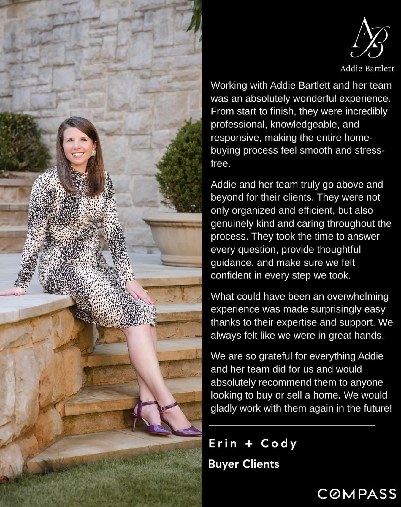 Client Testimonial

Can I give a reverse testimonial too? Erin and Cody were so wonderful to work with! I&rsquo;m so excited for their move to Atlanta with their sweet little girl. 

Thank you for this thoughtful review! 💕

And thank you again @mela