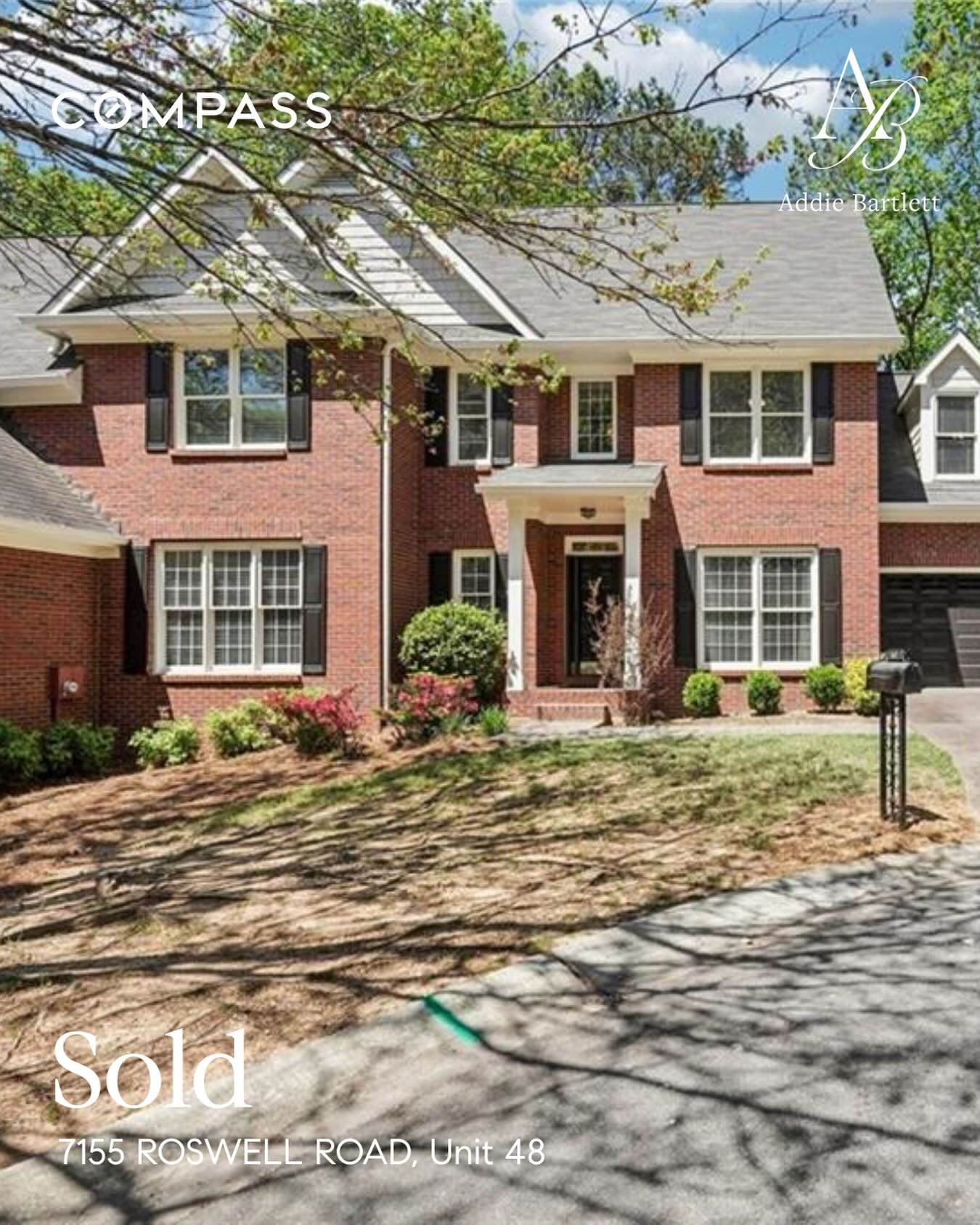 Sold!

A very good friend, and repeat client, called me with an idea. She sent me an address and said they had been thinking about helping her dad move to Atlanta to be closer to her family, including his grandson. We went to see the home, it was per