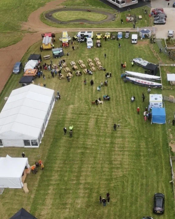 Aerial Shot of Benches provided for Farm show