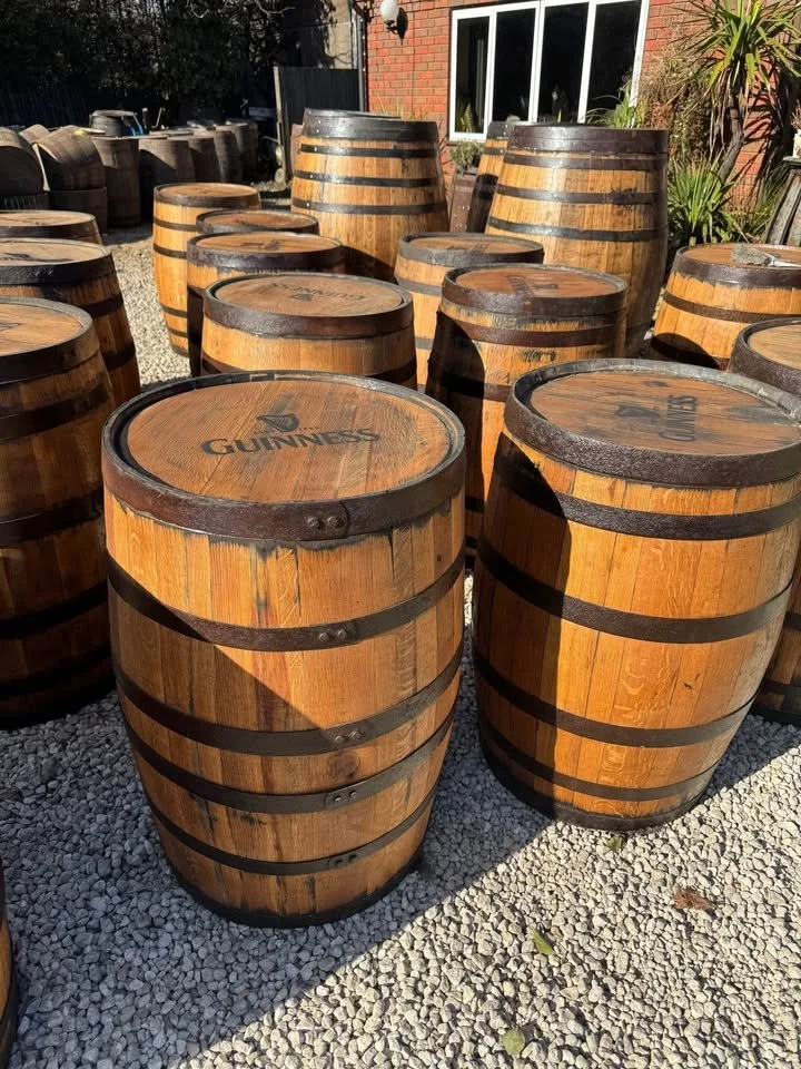 Oak Barrel Tables for Hire Cornwall