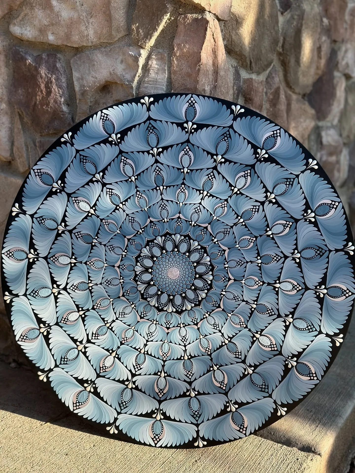 Felt like trying a repetitive pattern, and it is a vibe 🩵

#painting #artist #dotart #dotpainting #mandala #acrylic #acrylicpainting #decor #satisfyingart #artprocess #diyideas #mandalalove #artofpoints #creativity #art #acrylic #instagood #mindful 