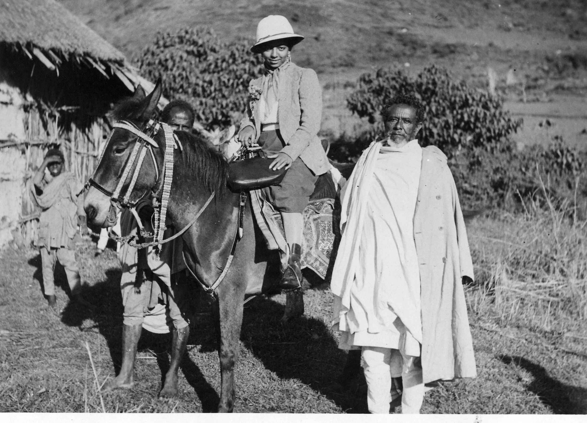 Desta Gebru on a mule