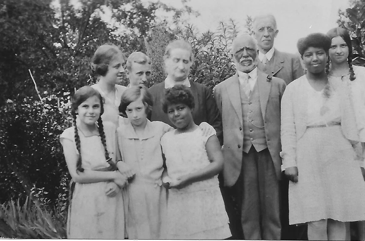 Yewubdar, Senedu, and Kentiba with Swiss family