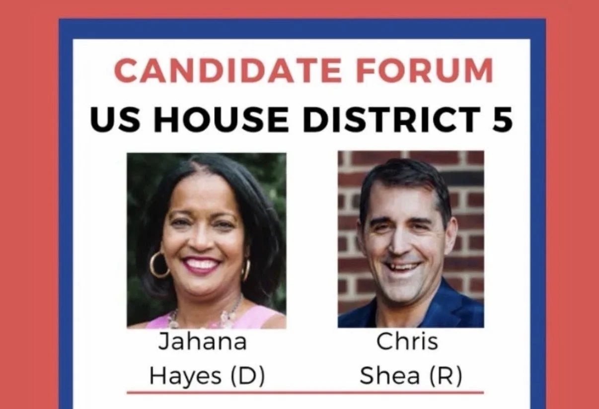 Candidate Forum: U.S. House District 5, Jahana Hayes (D) and Chris Shea (R)