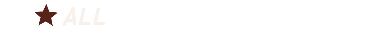 Text on a black background with a red star that says 'ALL'