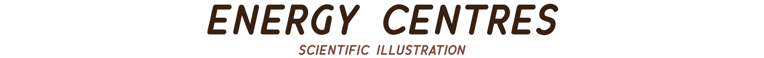 Graphical scientific illustration of energy centers, with text 'ENERGY CENTRES' at the top and 'SCIENTIFIC ILLUSTRATION' below, on a black background.