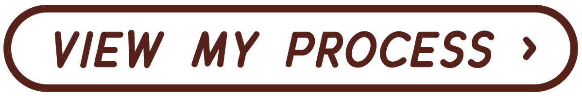 A button with rounded edges, dark red outline, and text that says 'VIEW MY PROCESS' in capitalized dark red letters on a transparent background.