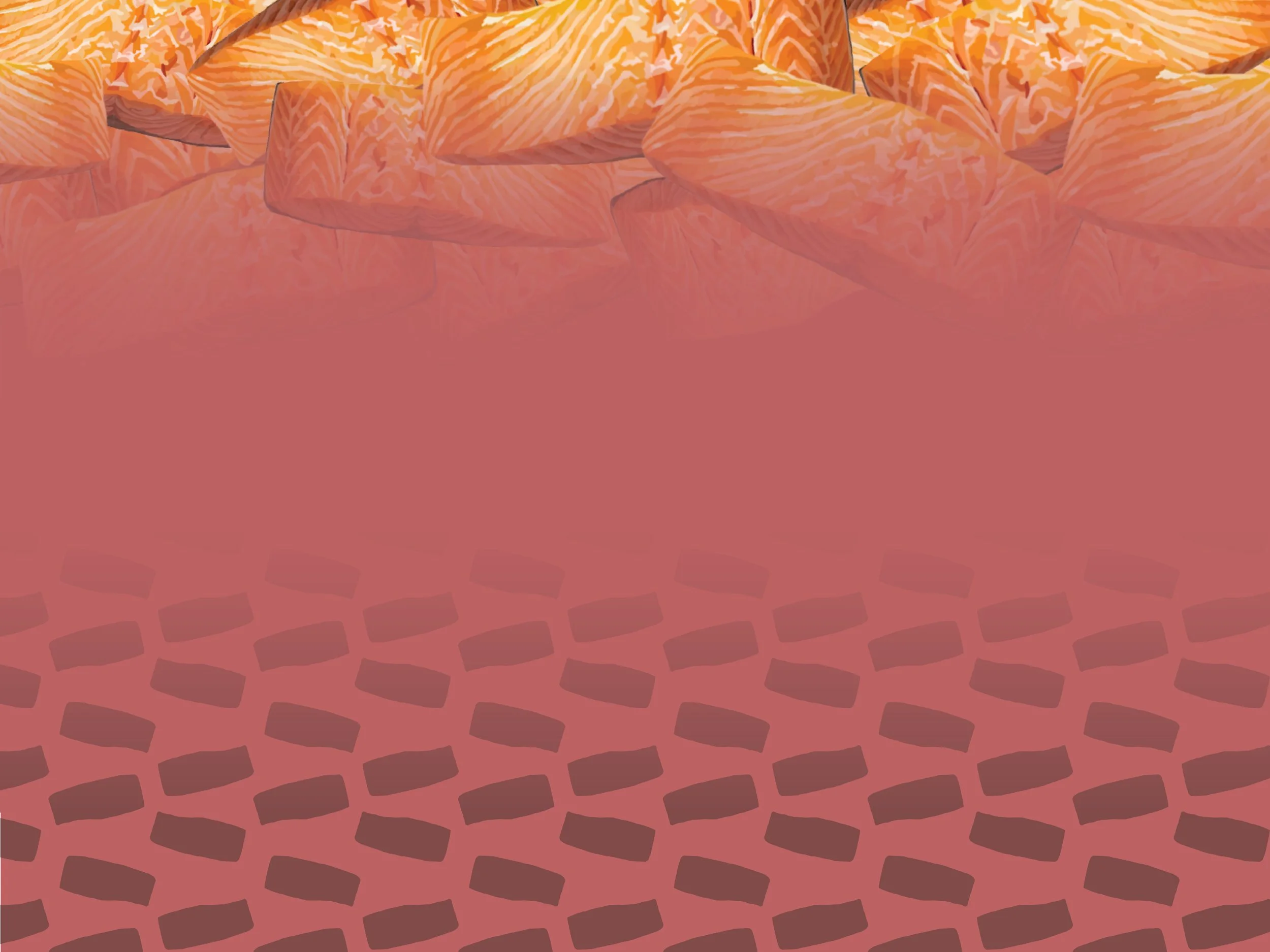 Close-up of salmon fish fillets with a textured pattern in the background.