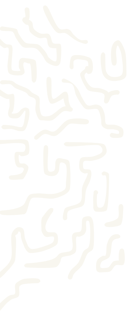 Abstract black and white maze-like pattern with irregular, winding lines on a black background.
