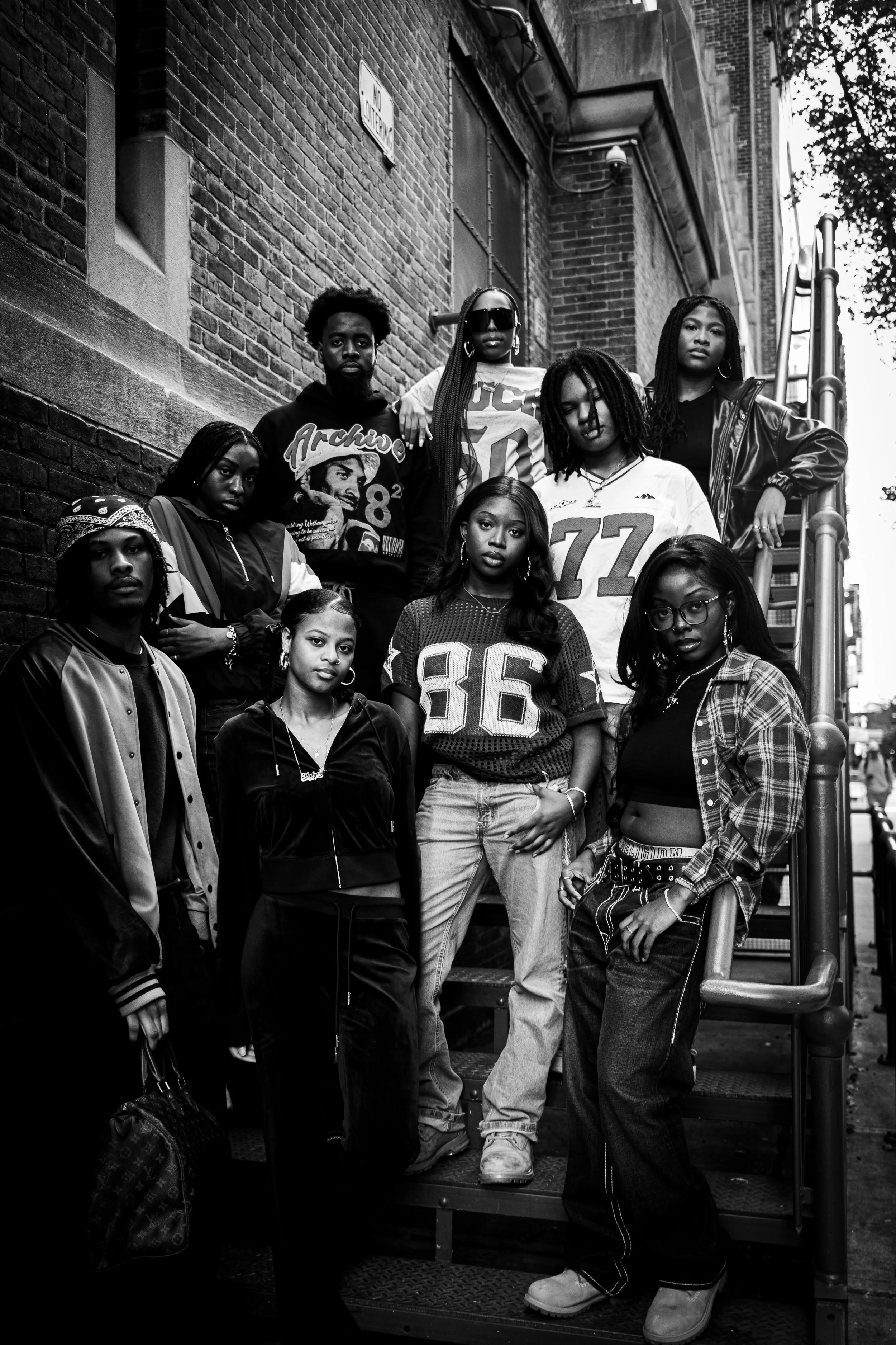 Baruch College (NYC) Black Student Union (BSU) 90's-themed portraits for all members.