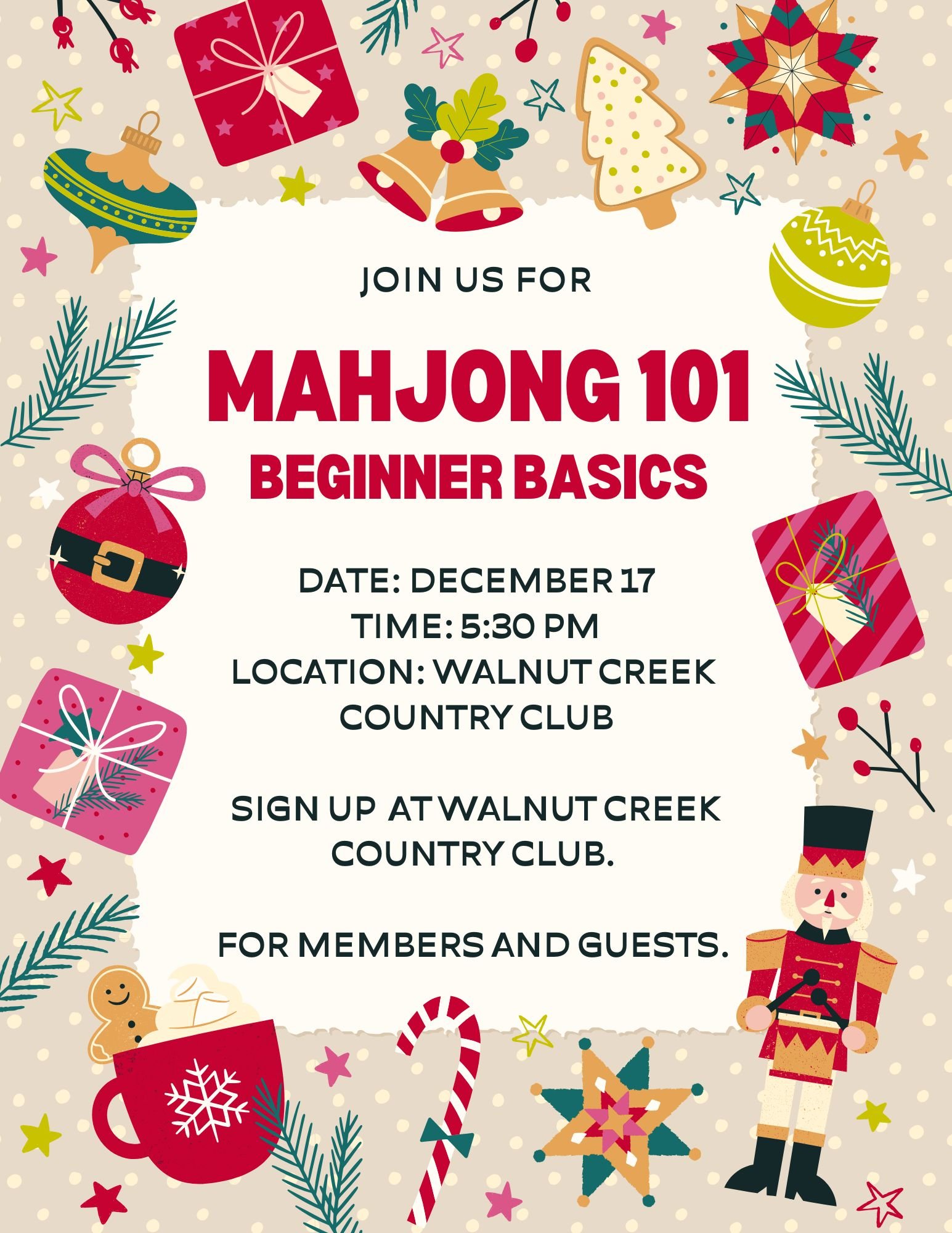 Mahjong 101 at Wilson Country Club