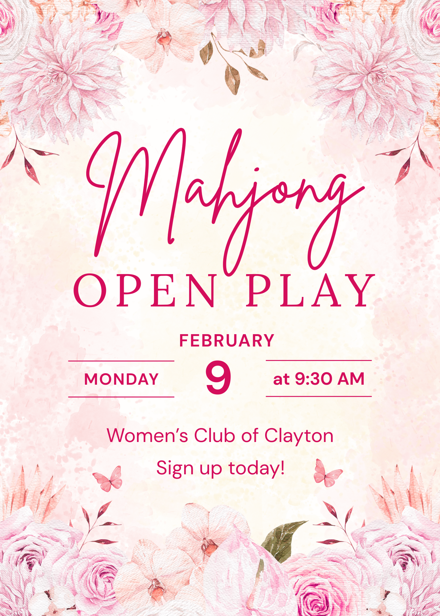Open Play at Women's Club of Clayton
