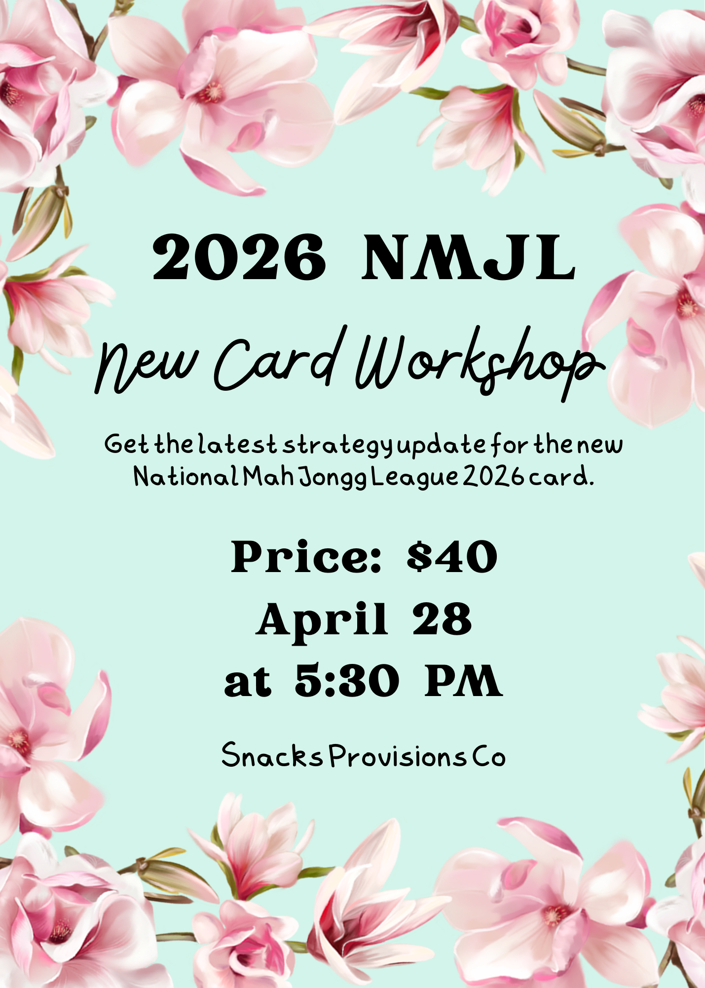 4/28 Mahjong 102 - 2026 Card Edition