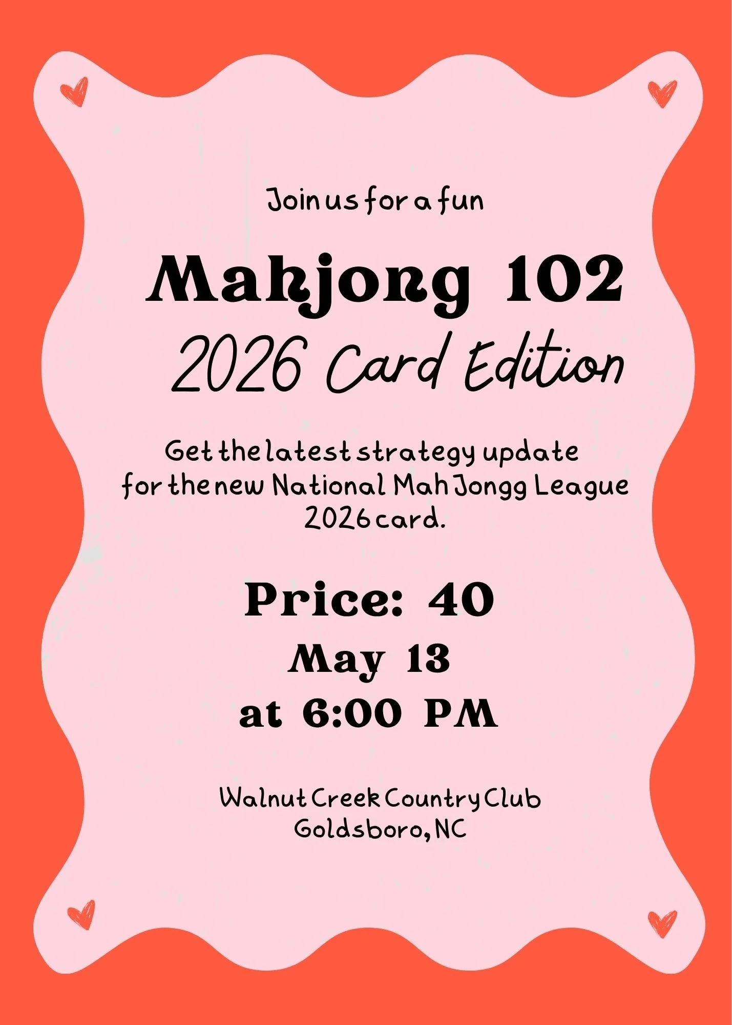 5/13 Mahjong 102: Building Confidence and Strategy