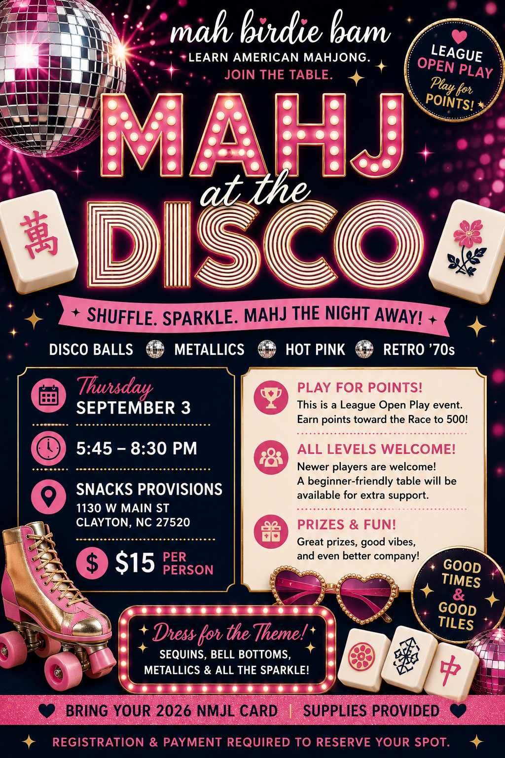 9/3 Mahj at the Disco | League Open Play