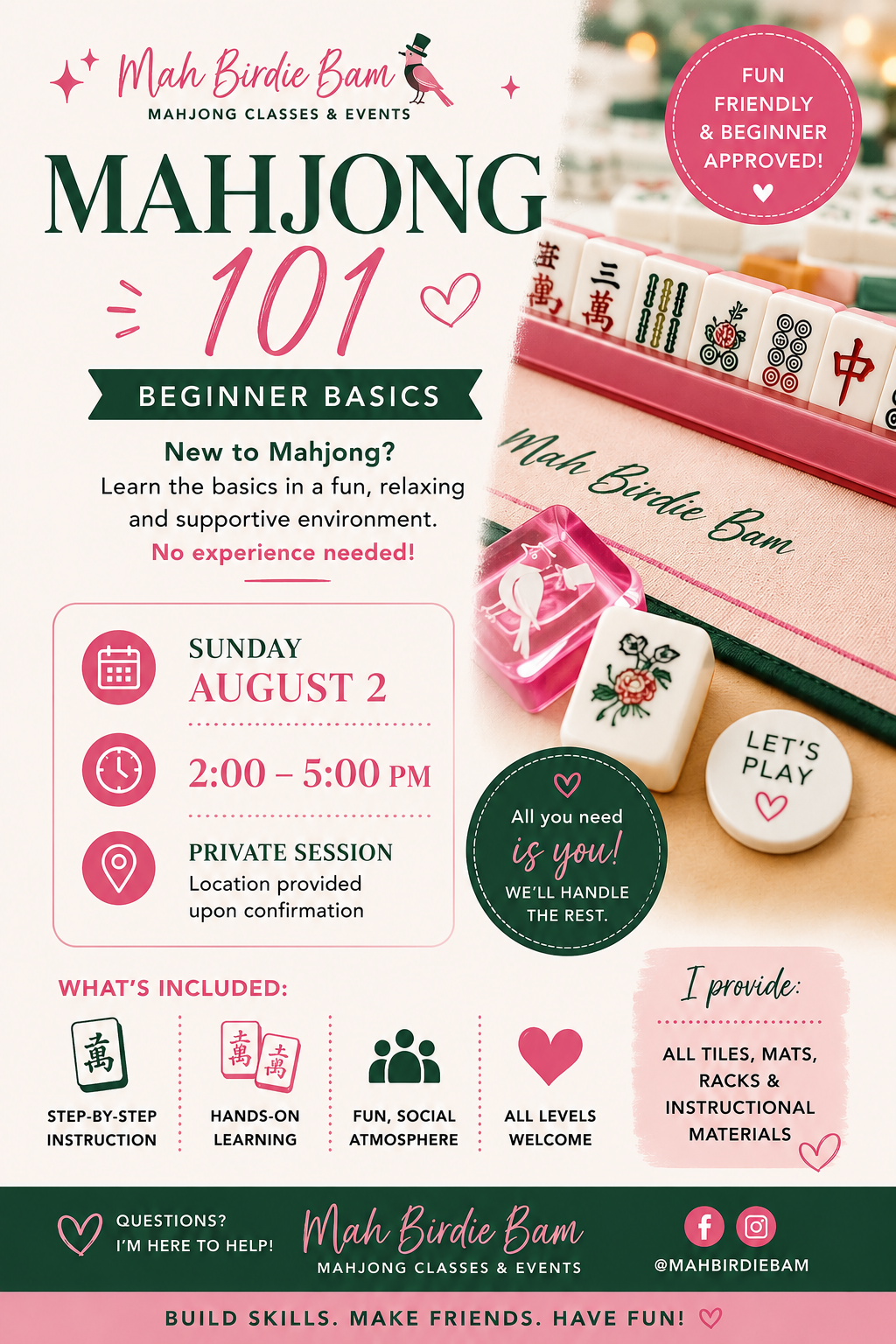 Private - 8/2 Mahjong 101: Beginner Bascis