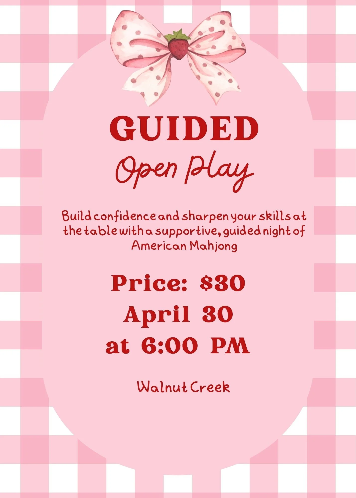 4/30 Guided Open Play at Walnut Creek Country Club