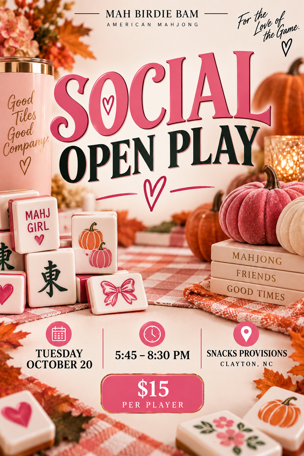 10/20 Social Open Play at Snacks Provision