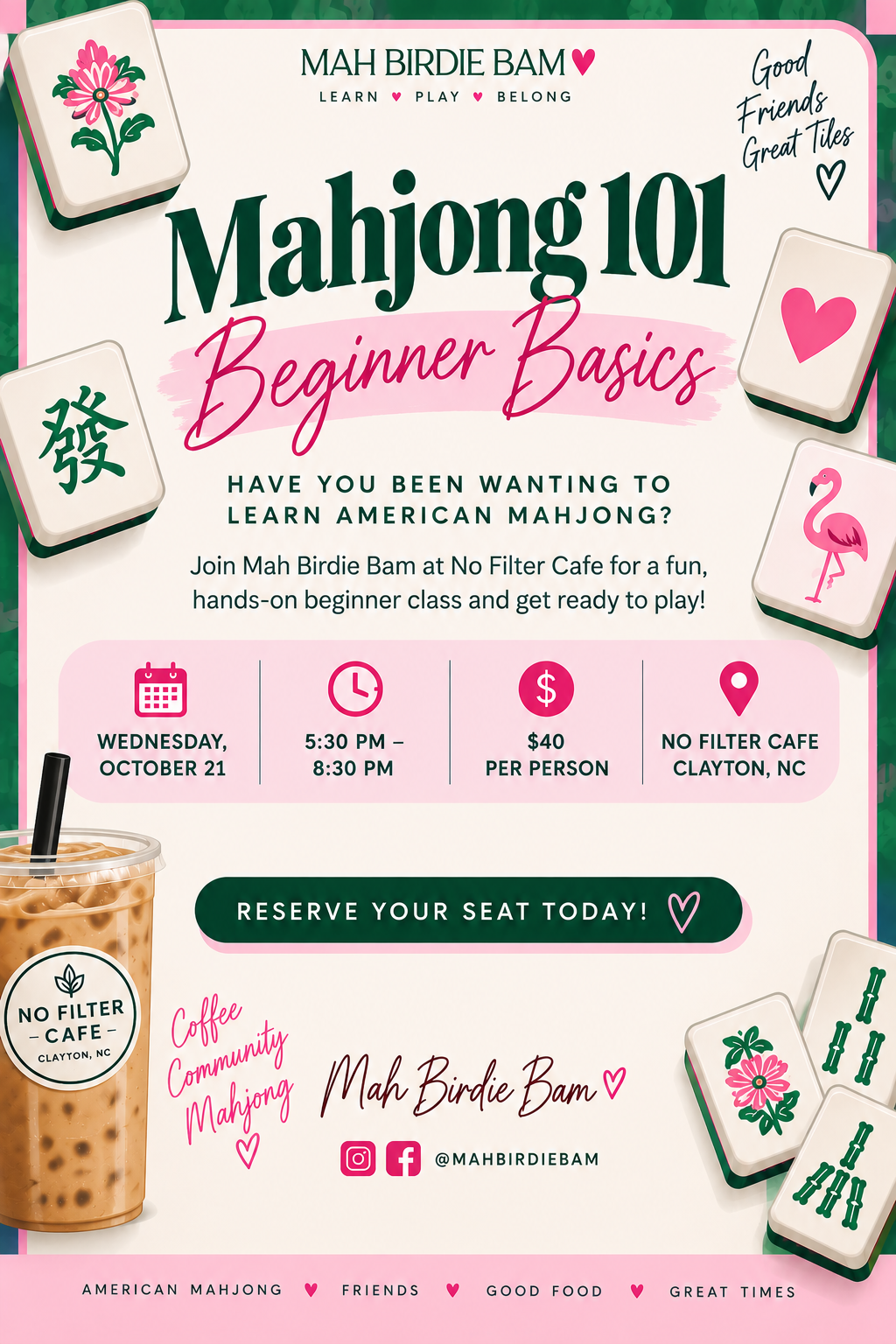 10/21 Mahjong 101: Beginner Basics