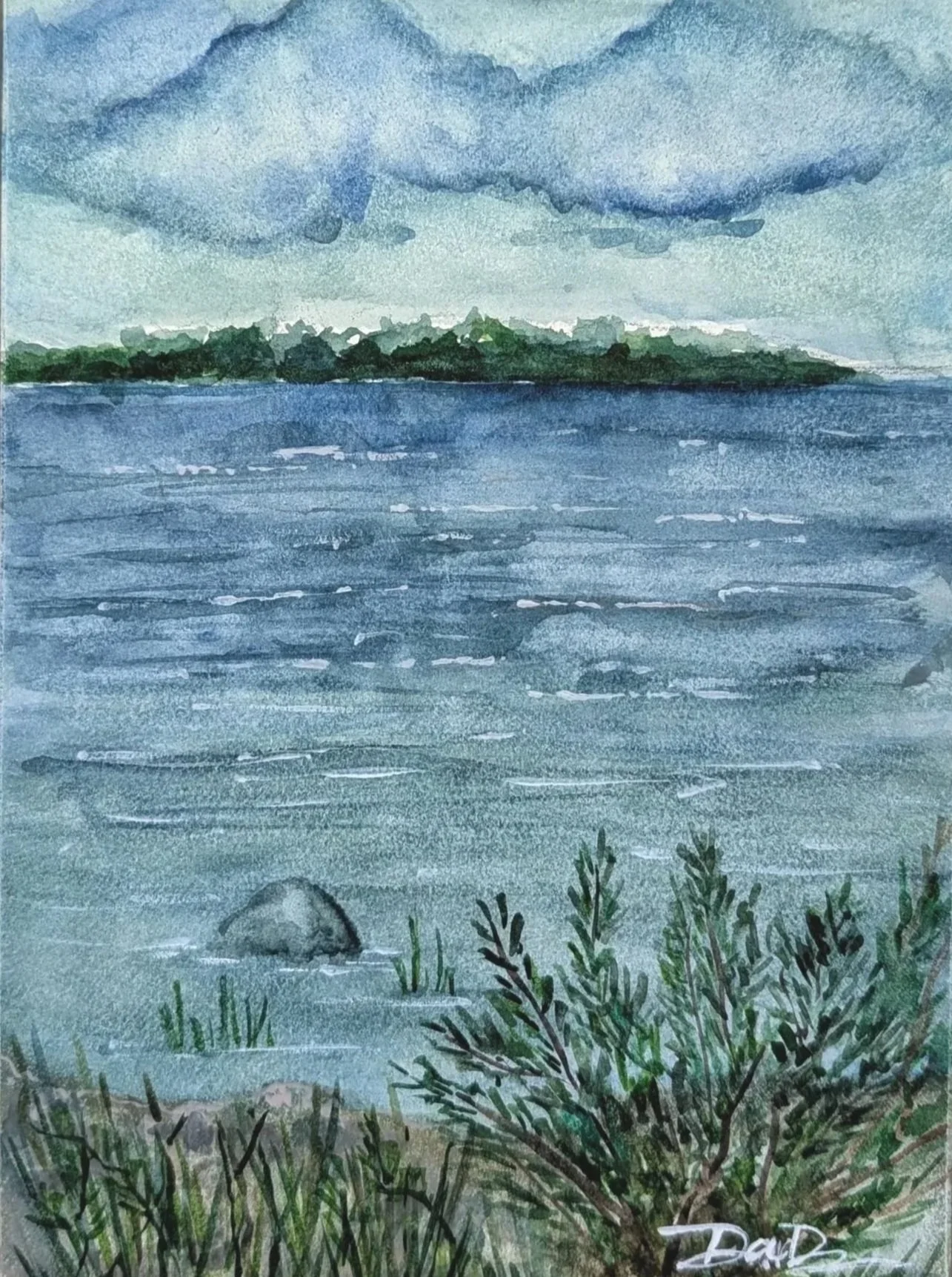 Watercolor on Ampersand panel
Plein Air
Northport Bay, Michigan
SOLD
