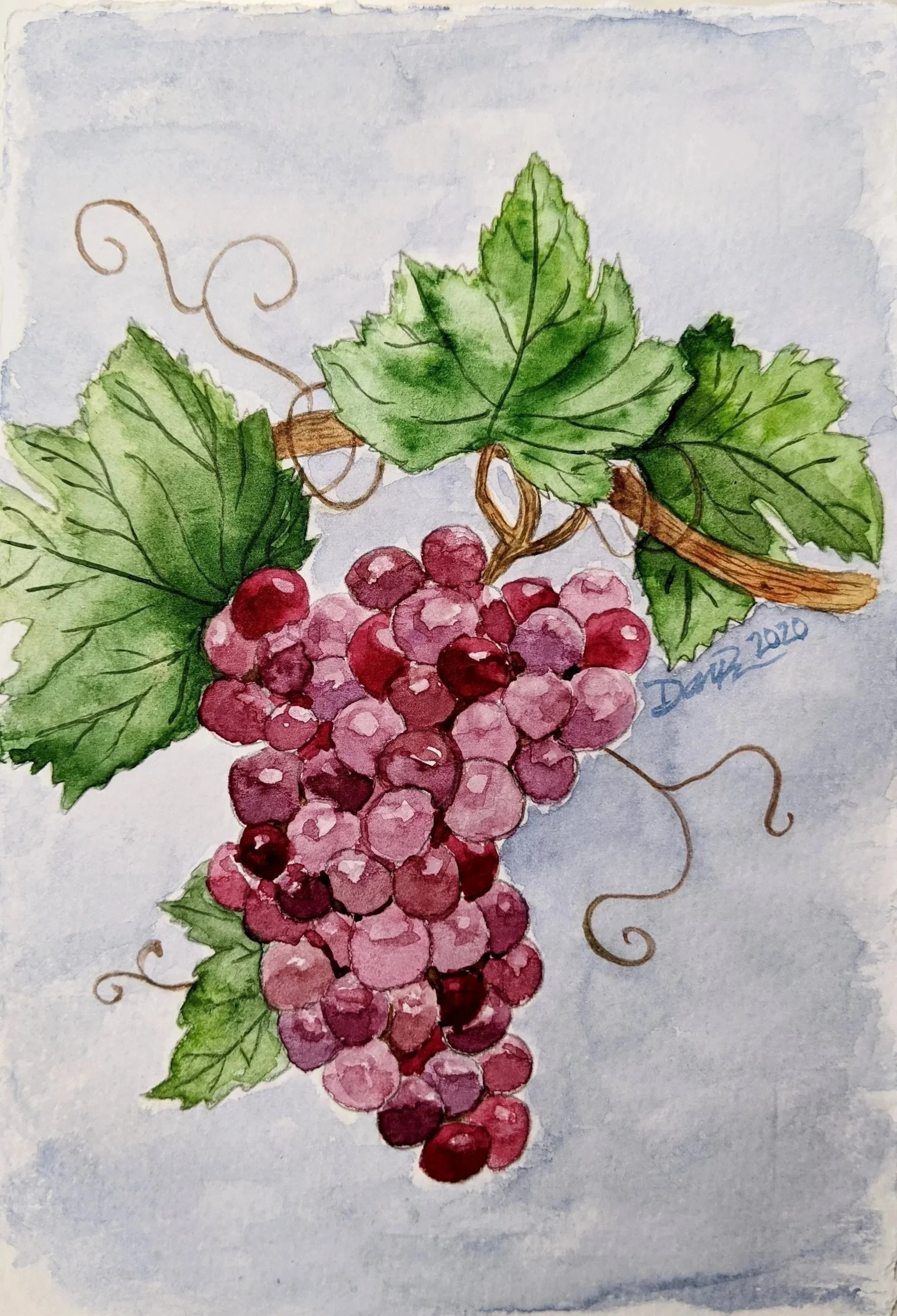 Watercolor on paper
Grapes
SOLD