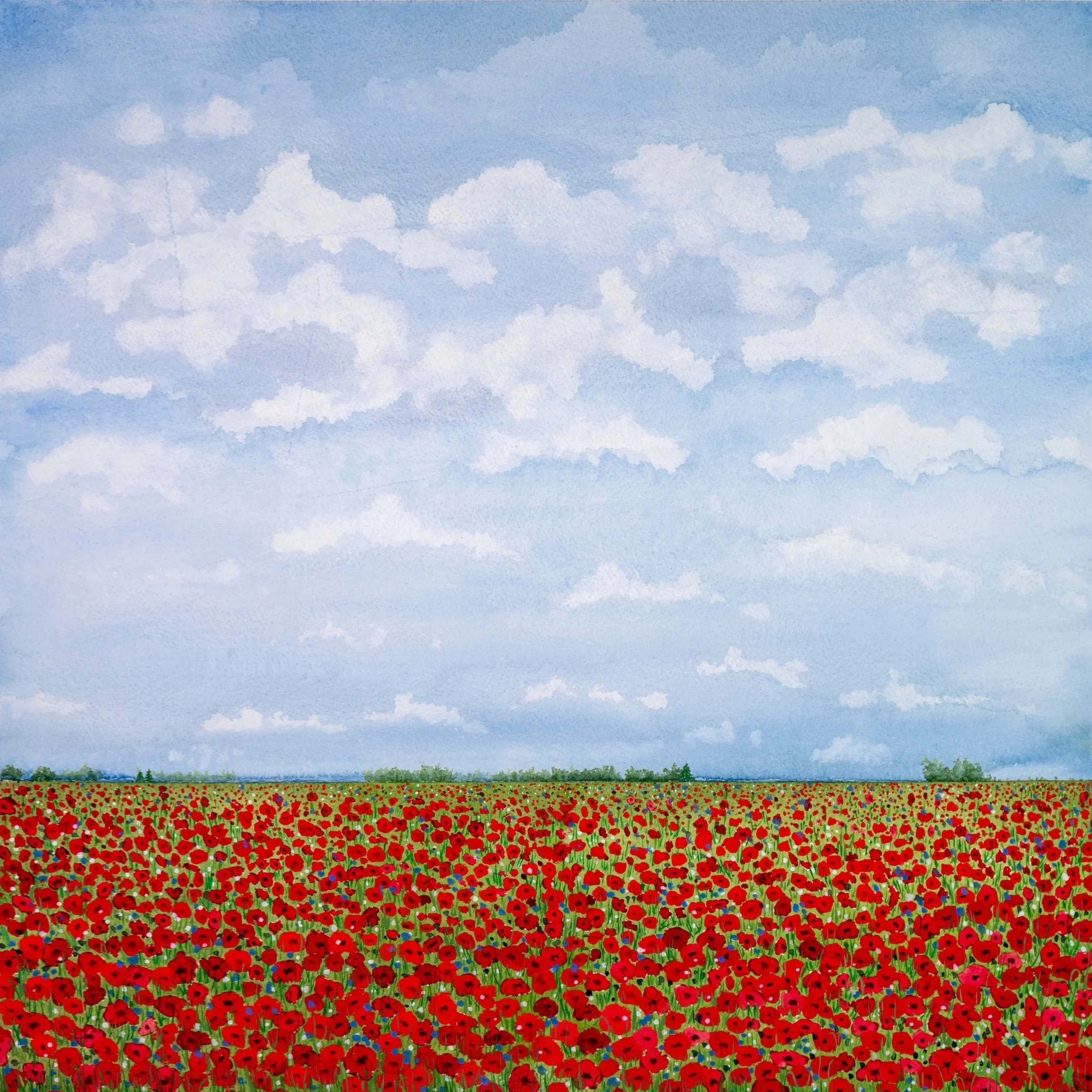 24" x 24" watercolor on Arches paper
Field of Hope
SOLD