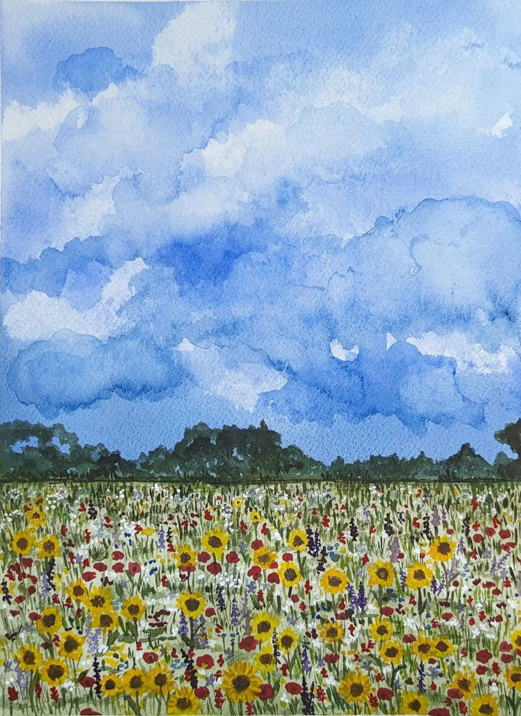 9"x12" Watercolor on paper
Field of Hope
AVAILABLE