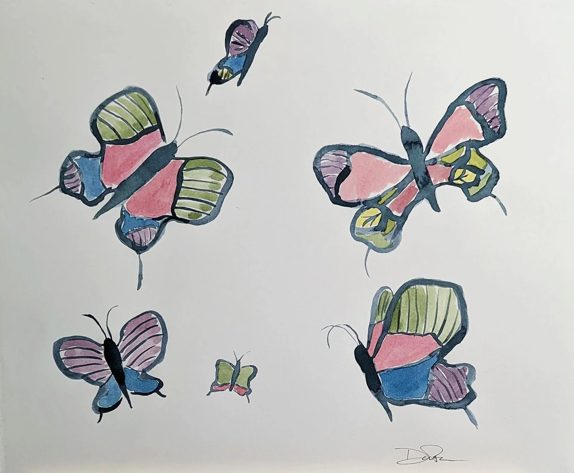 14"x11" Watercolor on paper
Flutter in Flight
AVAILABLE