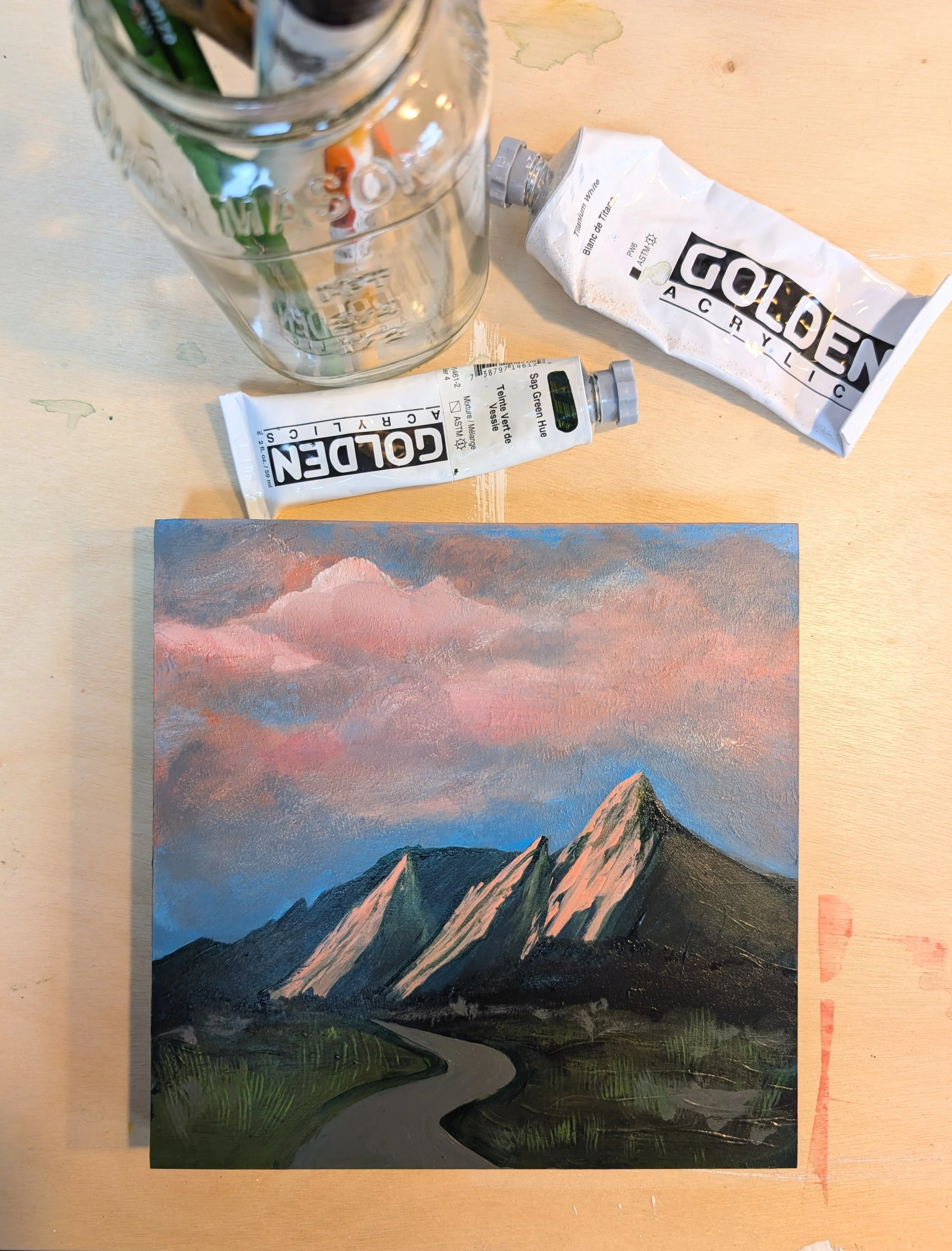 12" x 12" Acrylic on Ampersand Panel
Trail to the Flatirons
COMMISSION