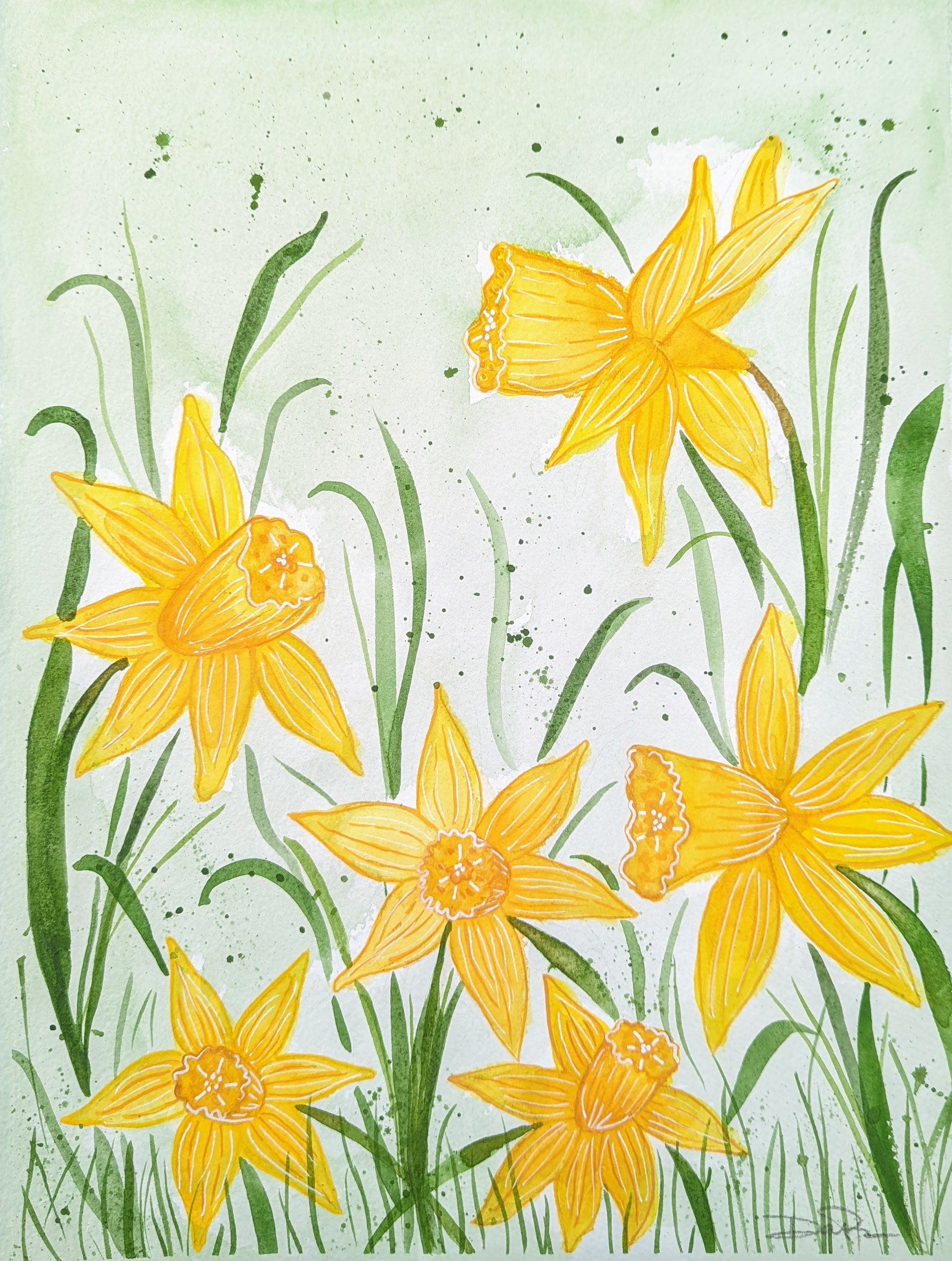 11" x 14" watercolor on Arches paper
Spring Daffodils
SOLD