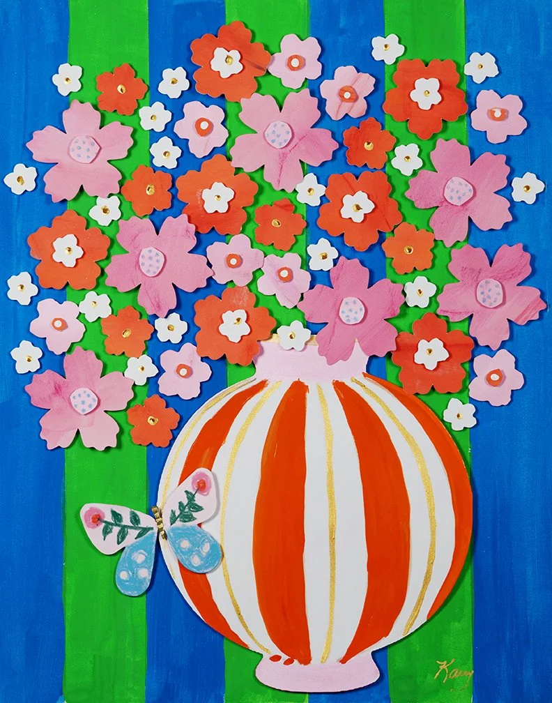 Hand-painted Collage: Happy Colors