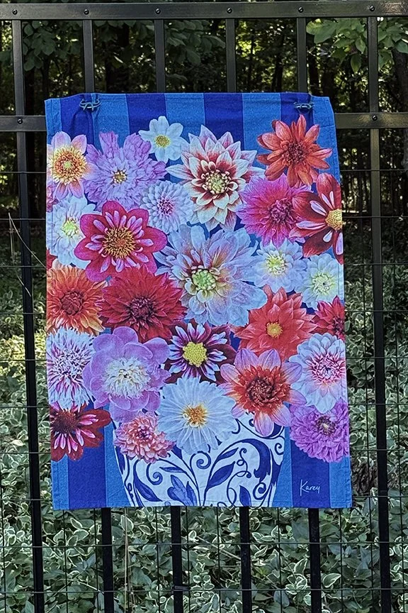 Tea Towel: Dahlias