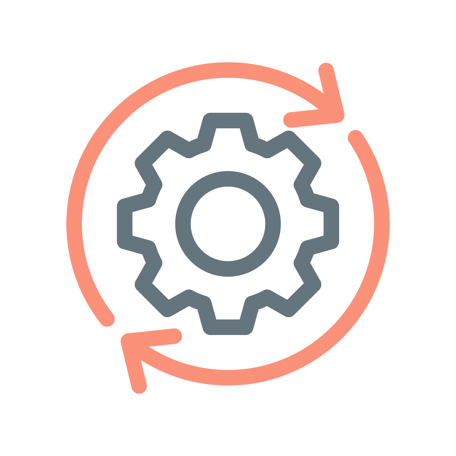 Outline of a megaphone with sound waves indicating loudspeaking or announcement.