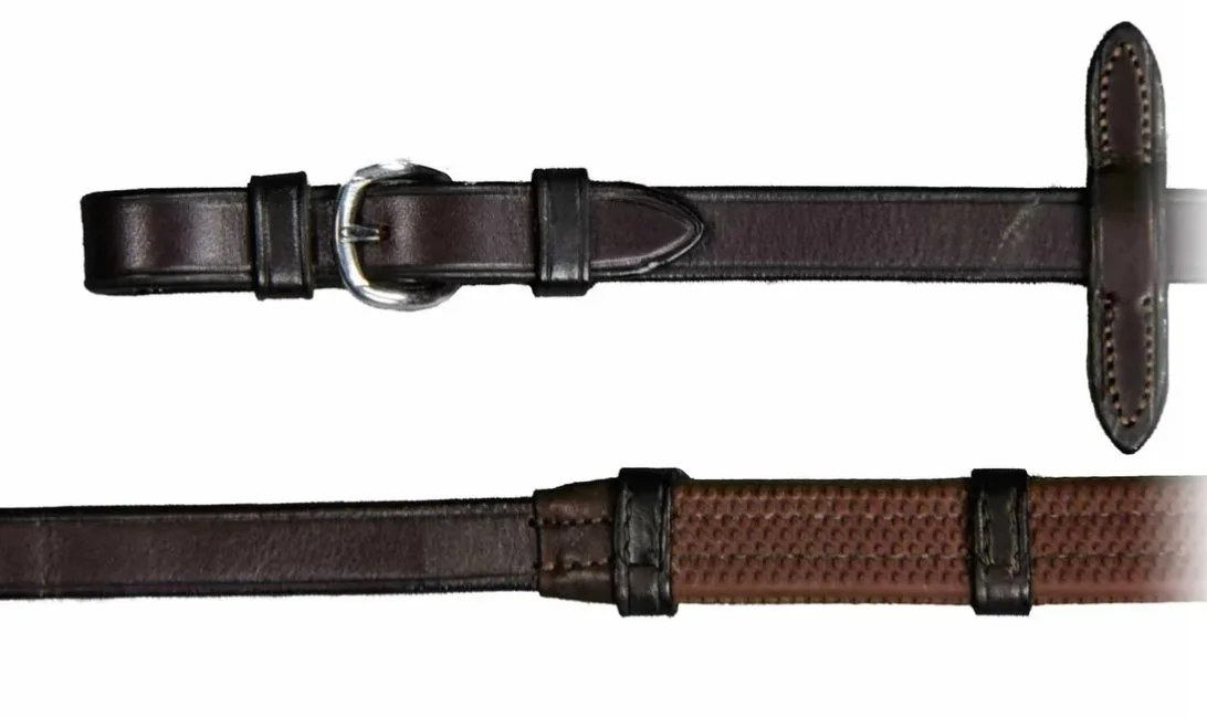 Close-up of Vespucci Edwina Jumper Reins with buckle closure detail