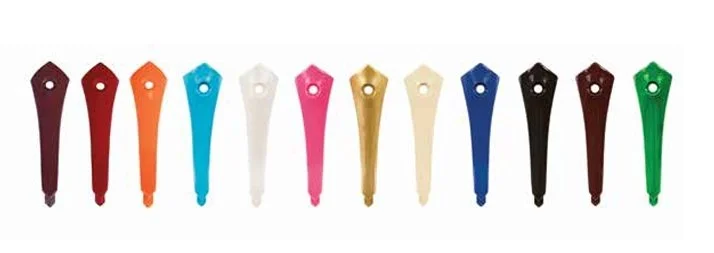 Makebe Temple tendon boot interchangeable inserts in multiple colors including red, orange, teal, white, pink, gold, blue, brown, and green