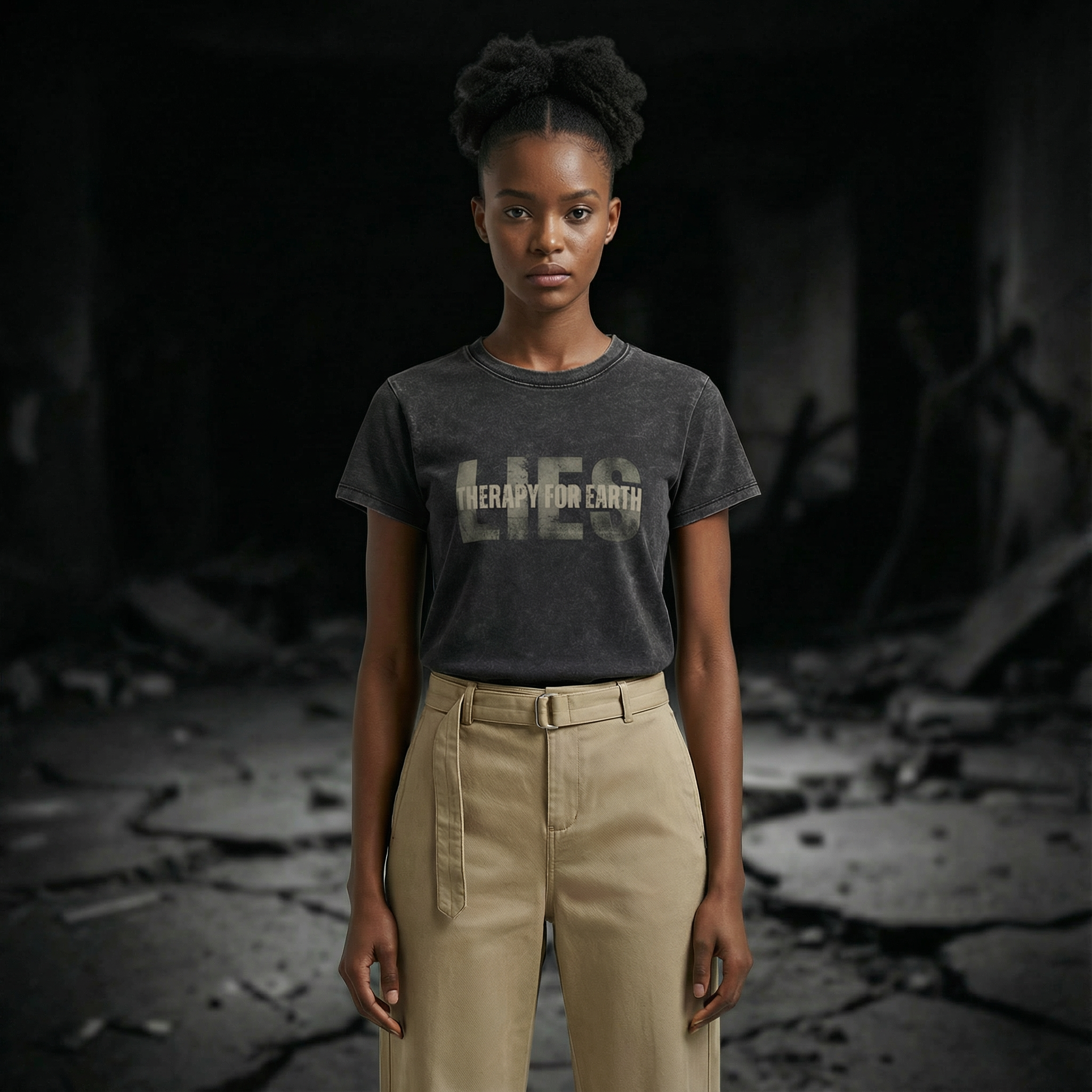 T-shirt Femme Vintage Wash – Coupe Crop & Bodycon