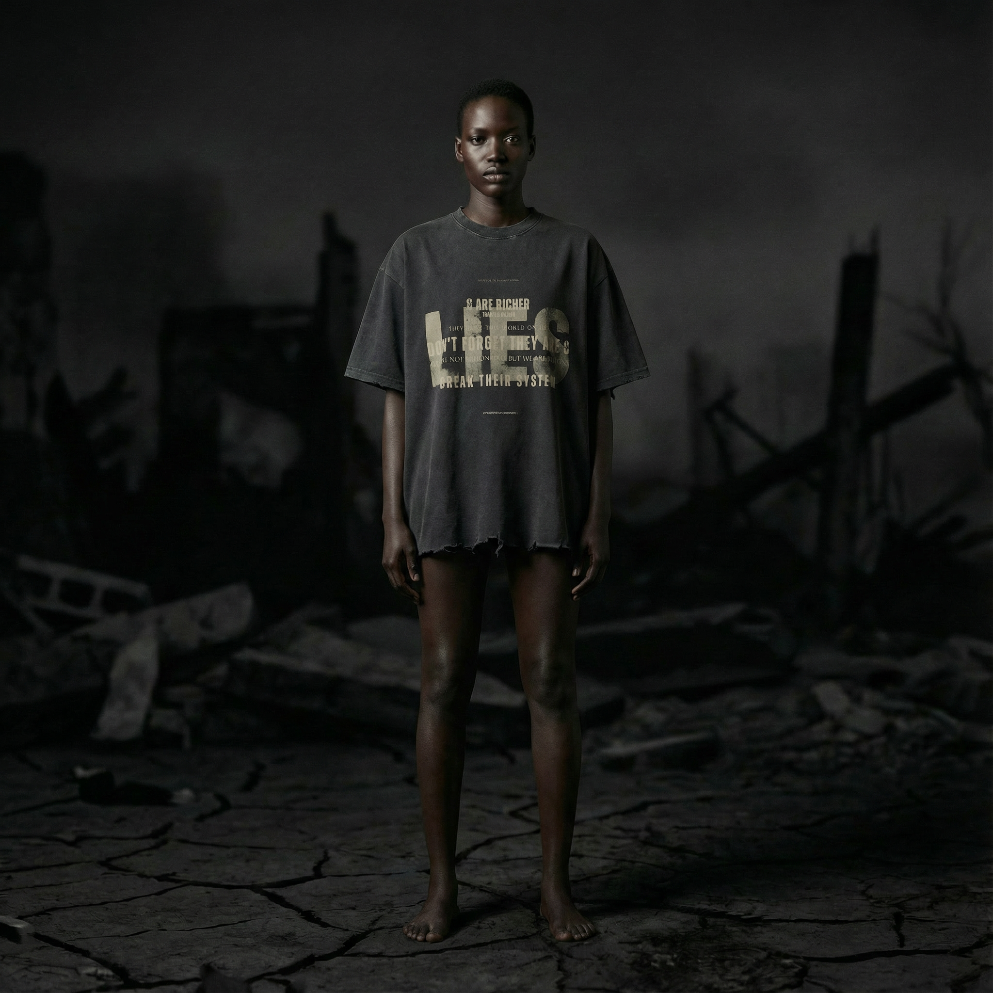 T-shirt Oversize Snow Wash – Édition Lies