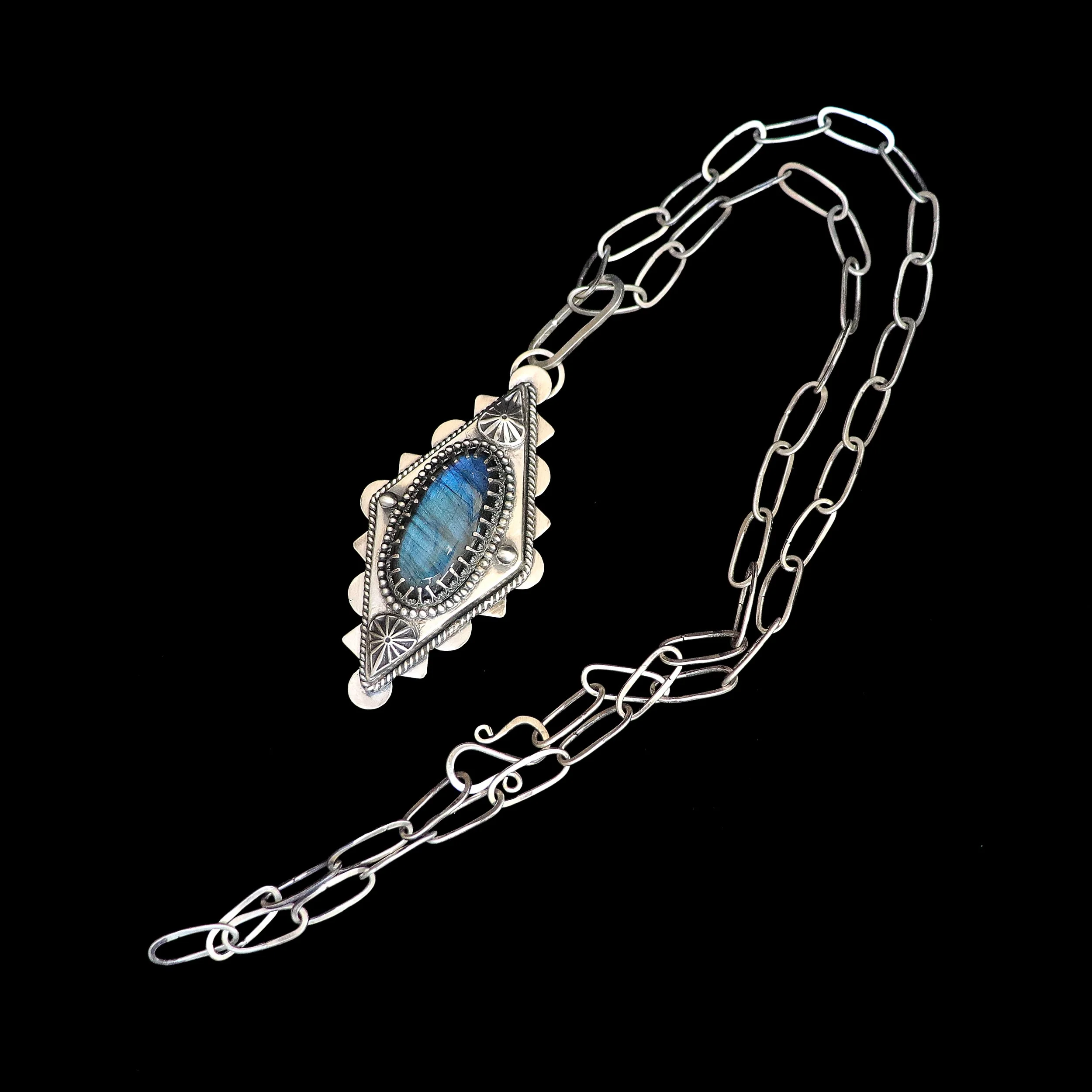 Hollow Form Diamond Labradorite Pendant-1.jpg