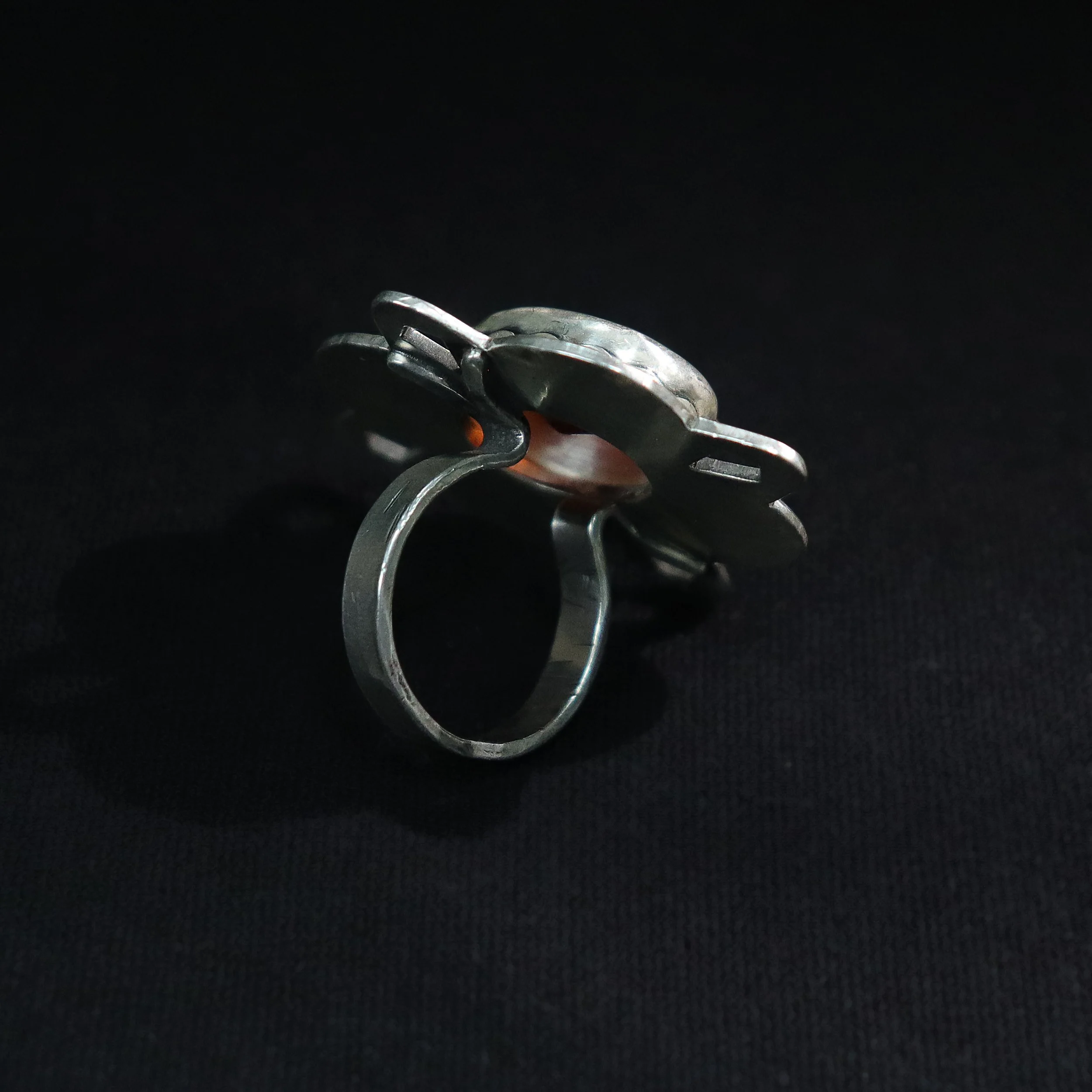 floral style Hessonite Garnet ring-3.jpg