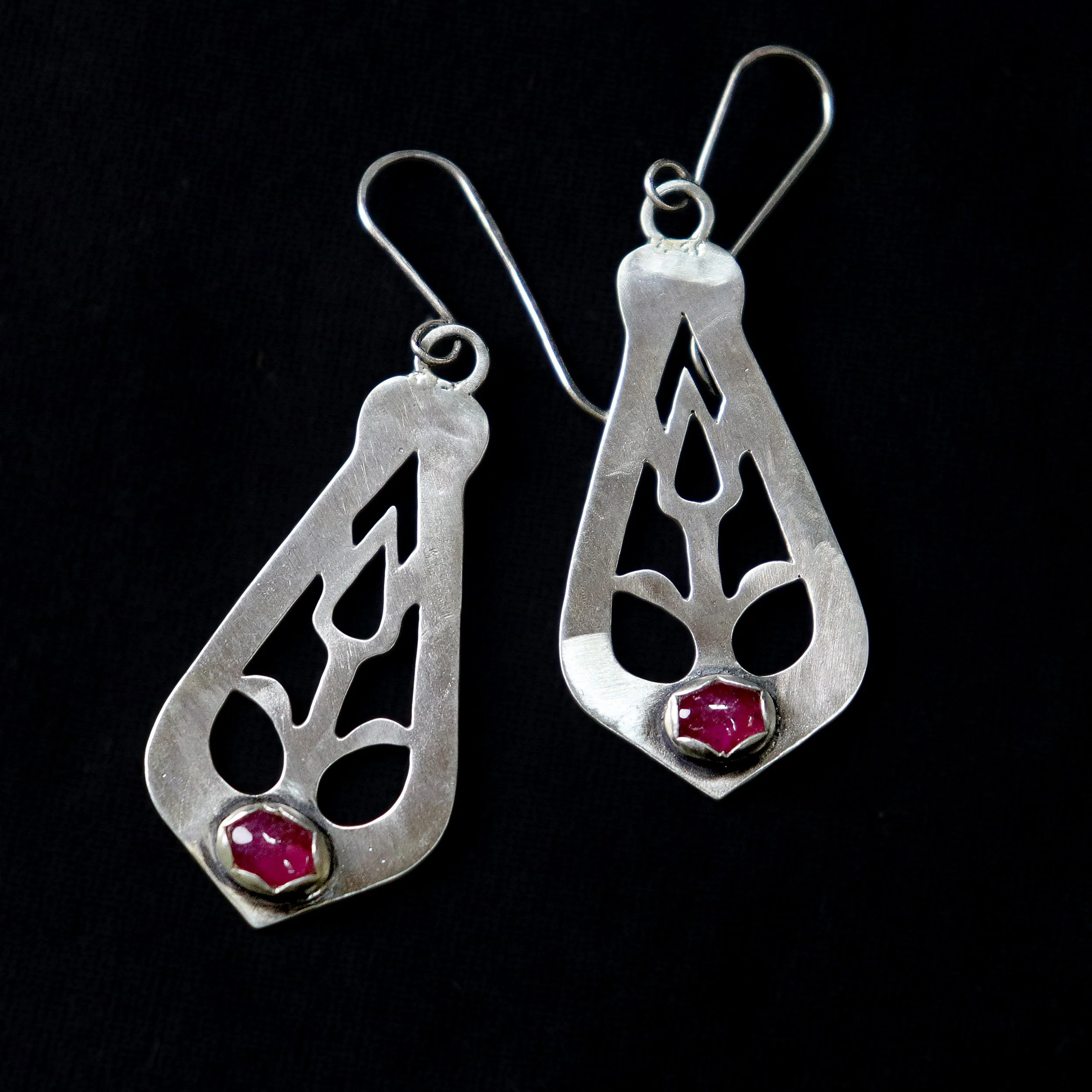 Tulip Earrings with Pink Tourmaline -2.jpg