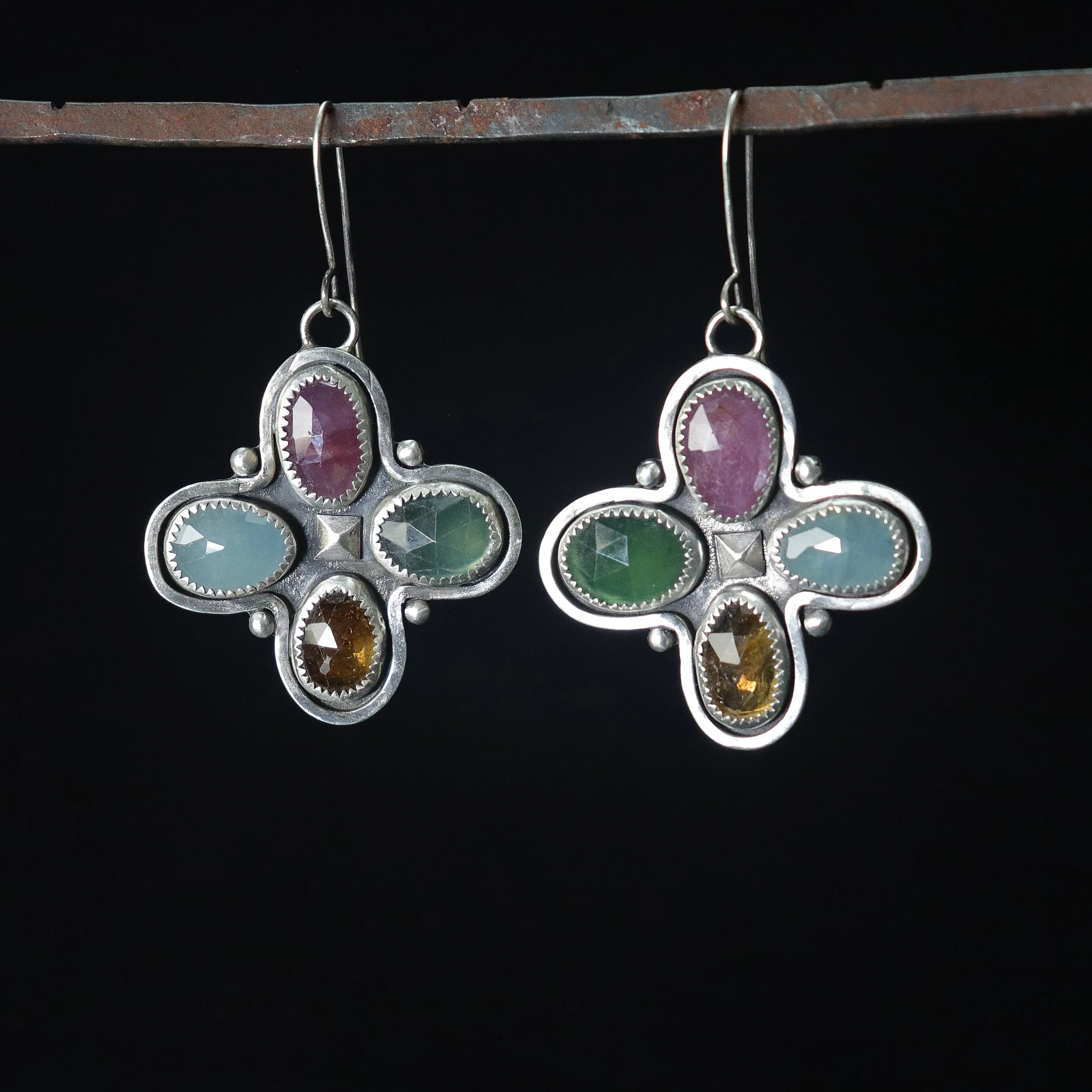 Four Color Quatrefoil Earrings-1.jpg