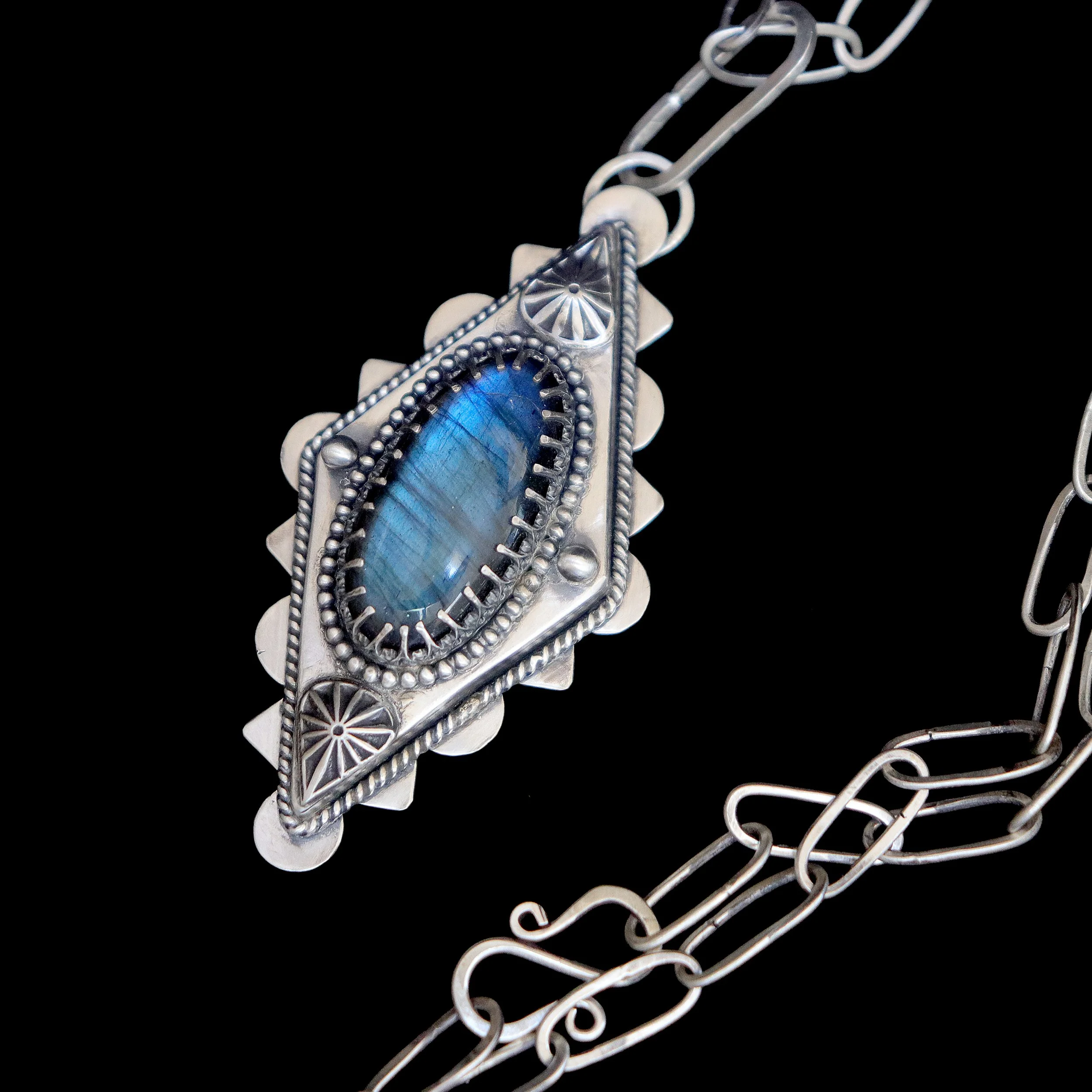 Hollow Form Diamond Labradorite Pendant-3.jpg